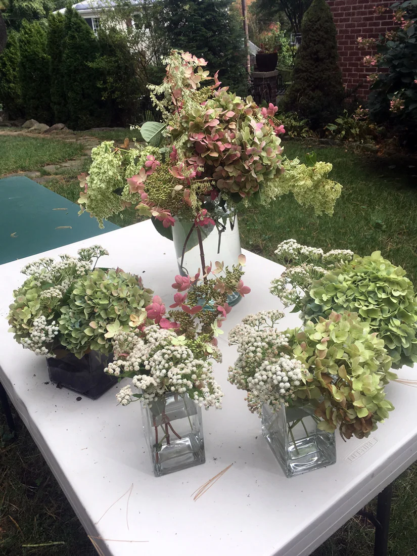 Use the flowers you have in your garden.
