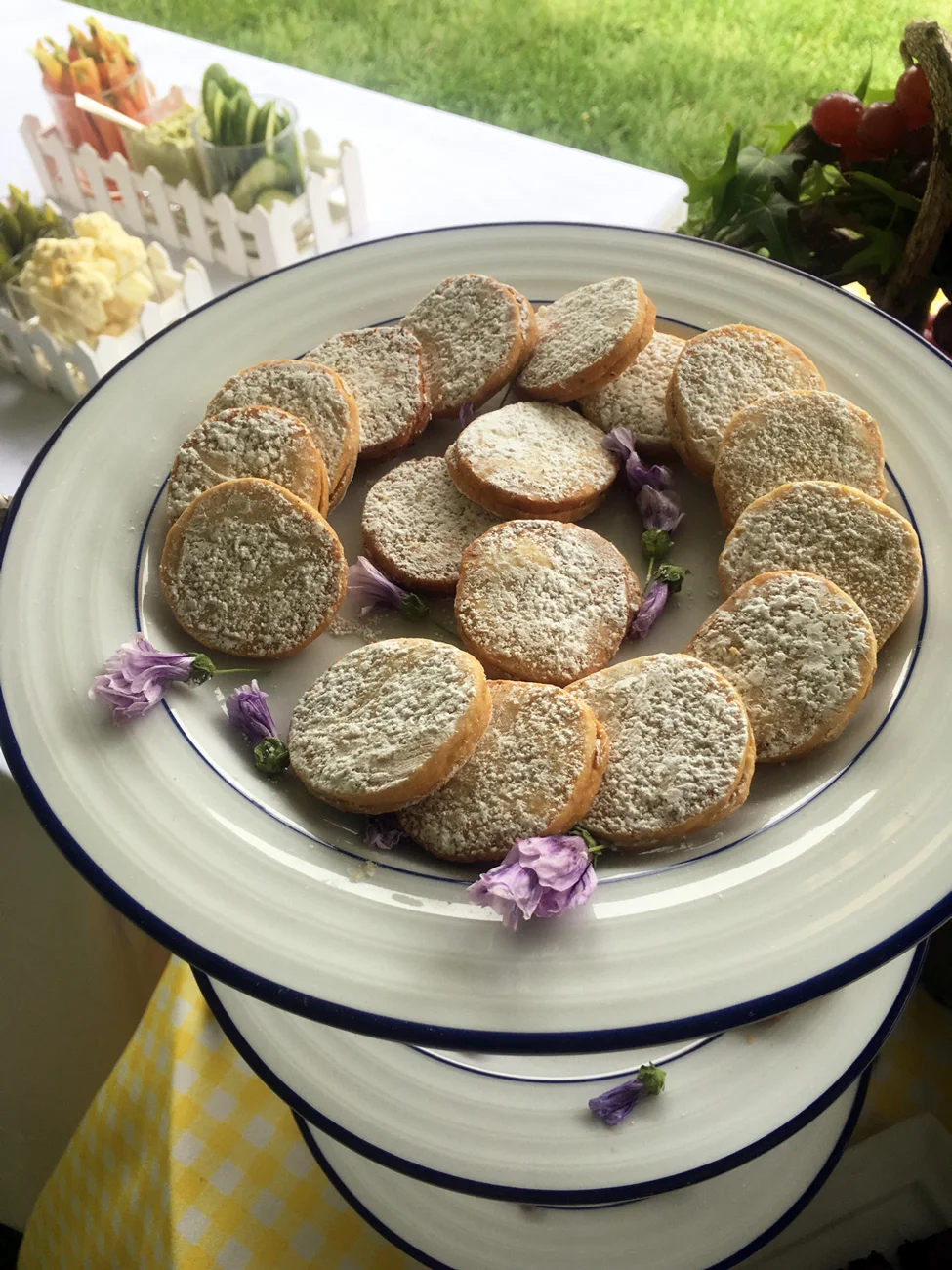 As part of a catering event's mid afternoon dessert offering in the Hamptons.