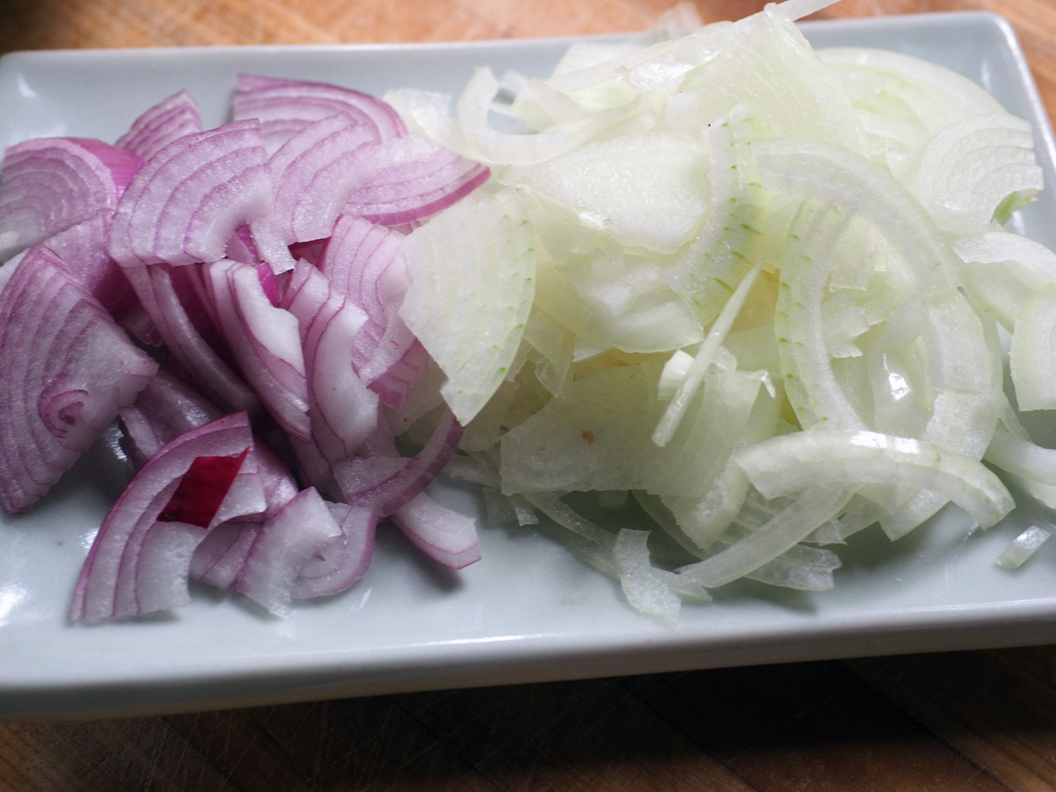 Onions add a sweet flavor.