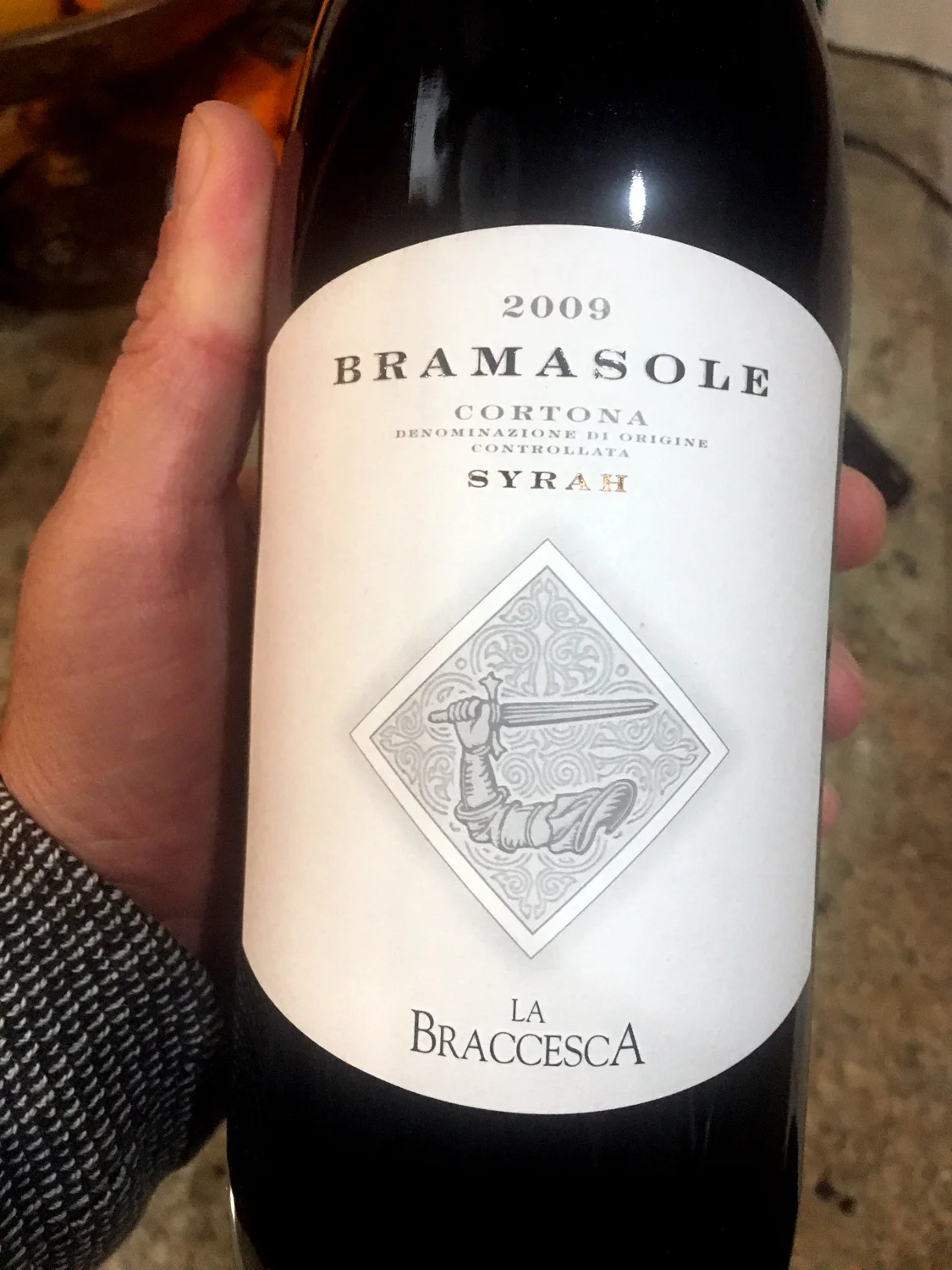The same wine we enjoyed with Tecla’s dad in Italy on a visit to the winery. Perfect with the pork and the cake!