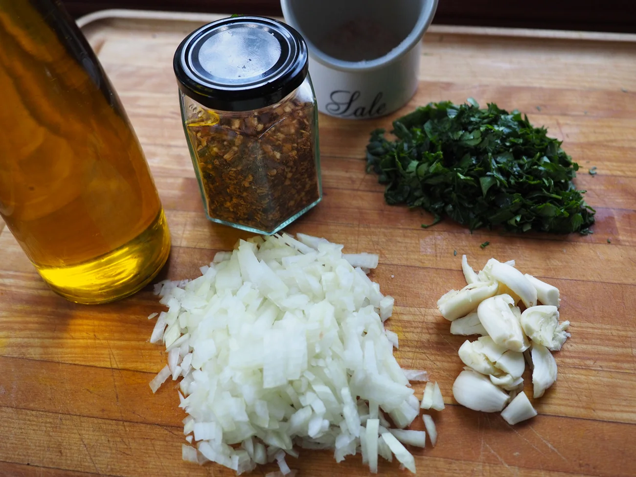 The aromatics. This is the beginning of flavor building.
