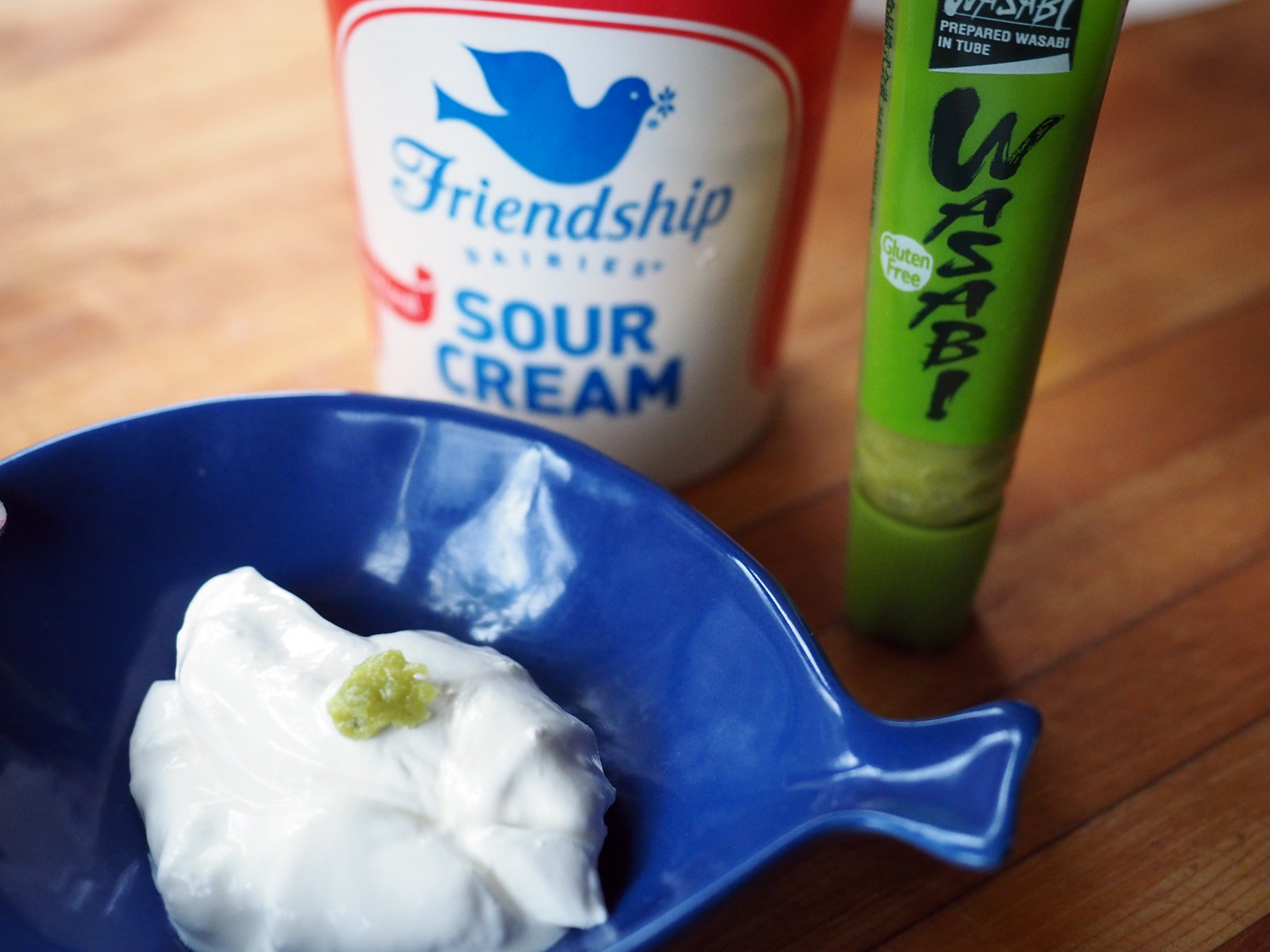 Wasabi comes in powder form or paste, and can be found in most grocery stores in the Japanese section.