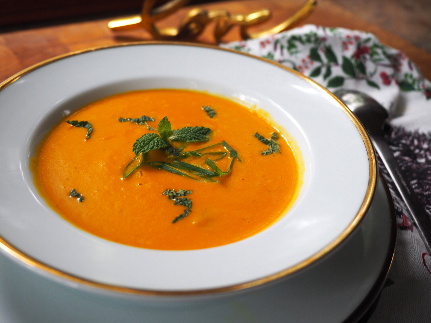 Carrot, Ginger, Coconut Milk Soup