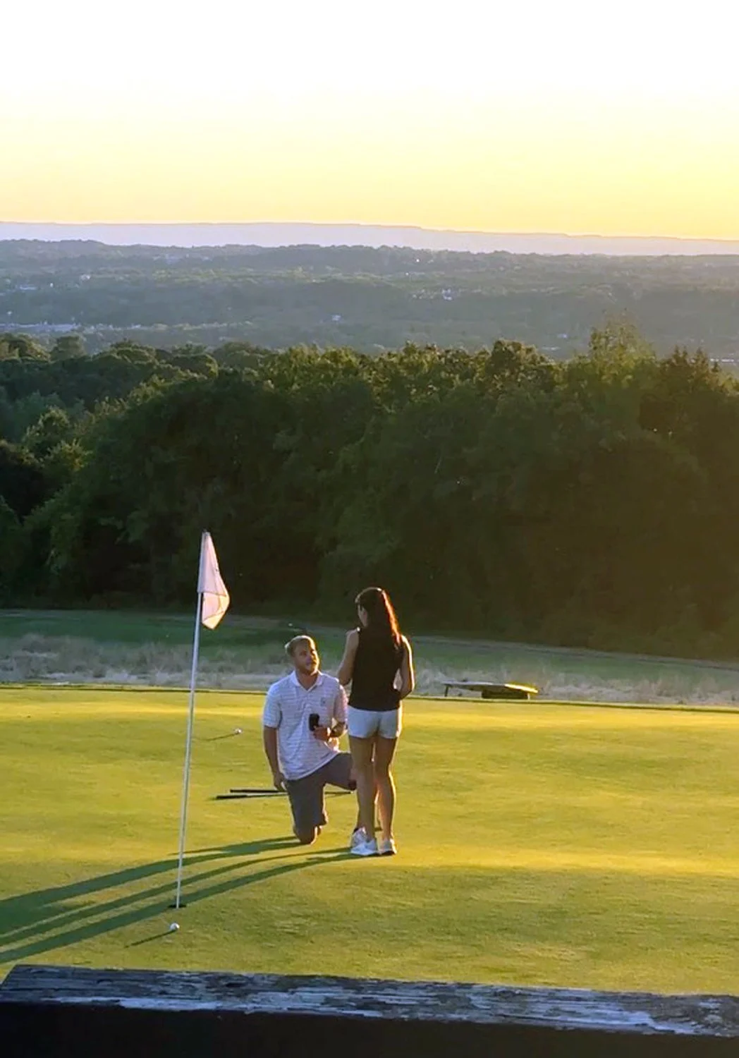  Trevor, down on one knee in the warm Golden Hour Glow.
