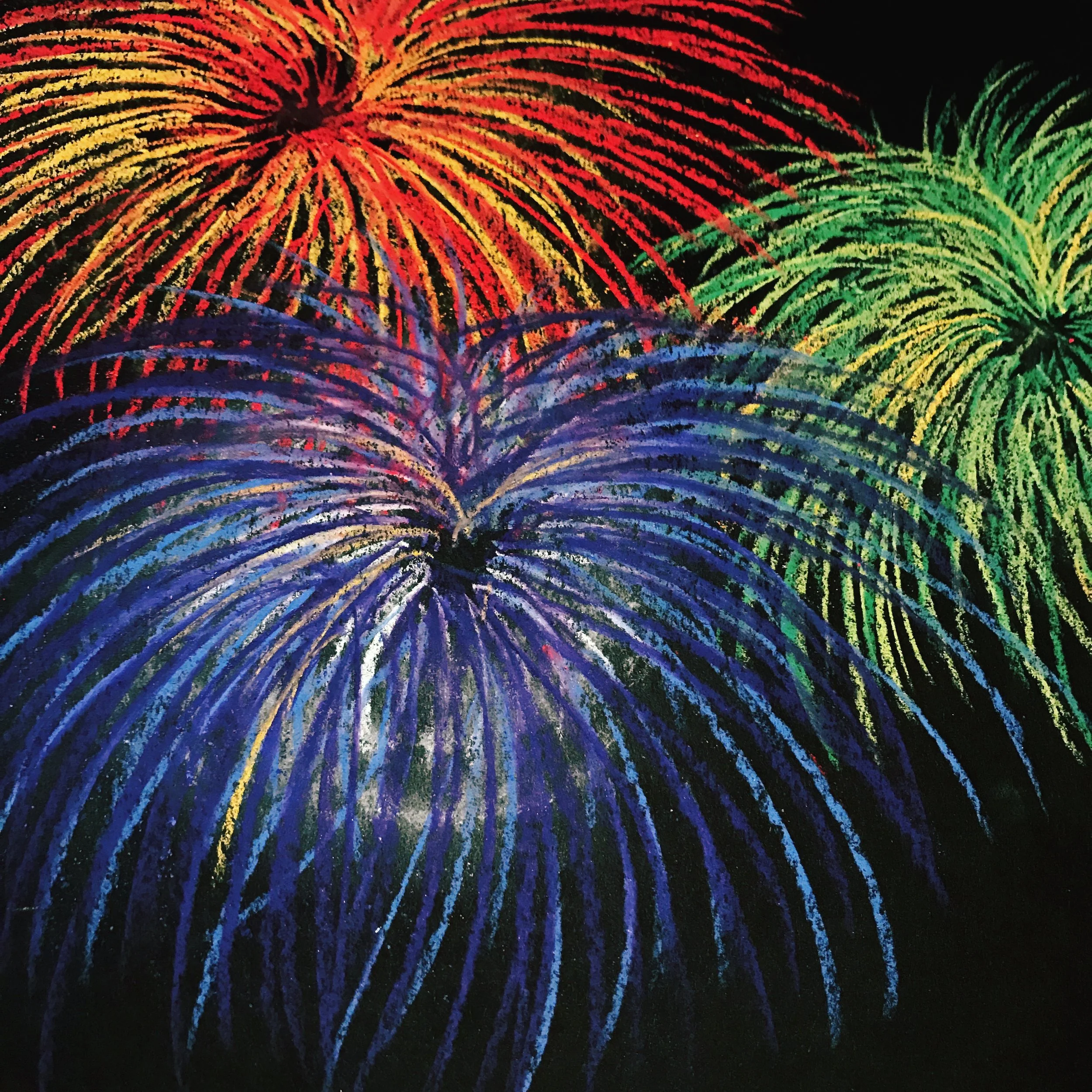 Creativity Camp: Chalk Pastel Fireworks