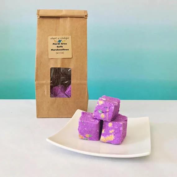 Mardi Gras Bath Marshmallows from Whipped Up Wonderful
