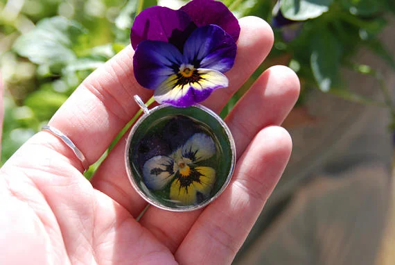 Resin Flower Charm from GnomeStones