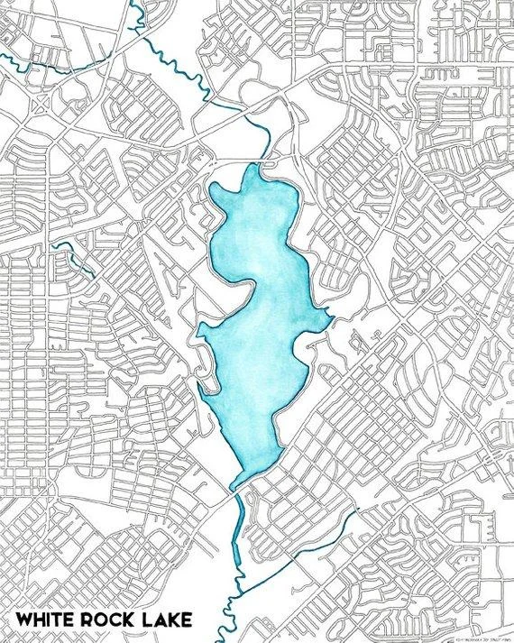 White Rock Lake map by Joy Street Maps