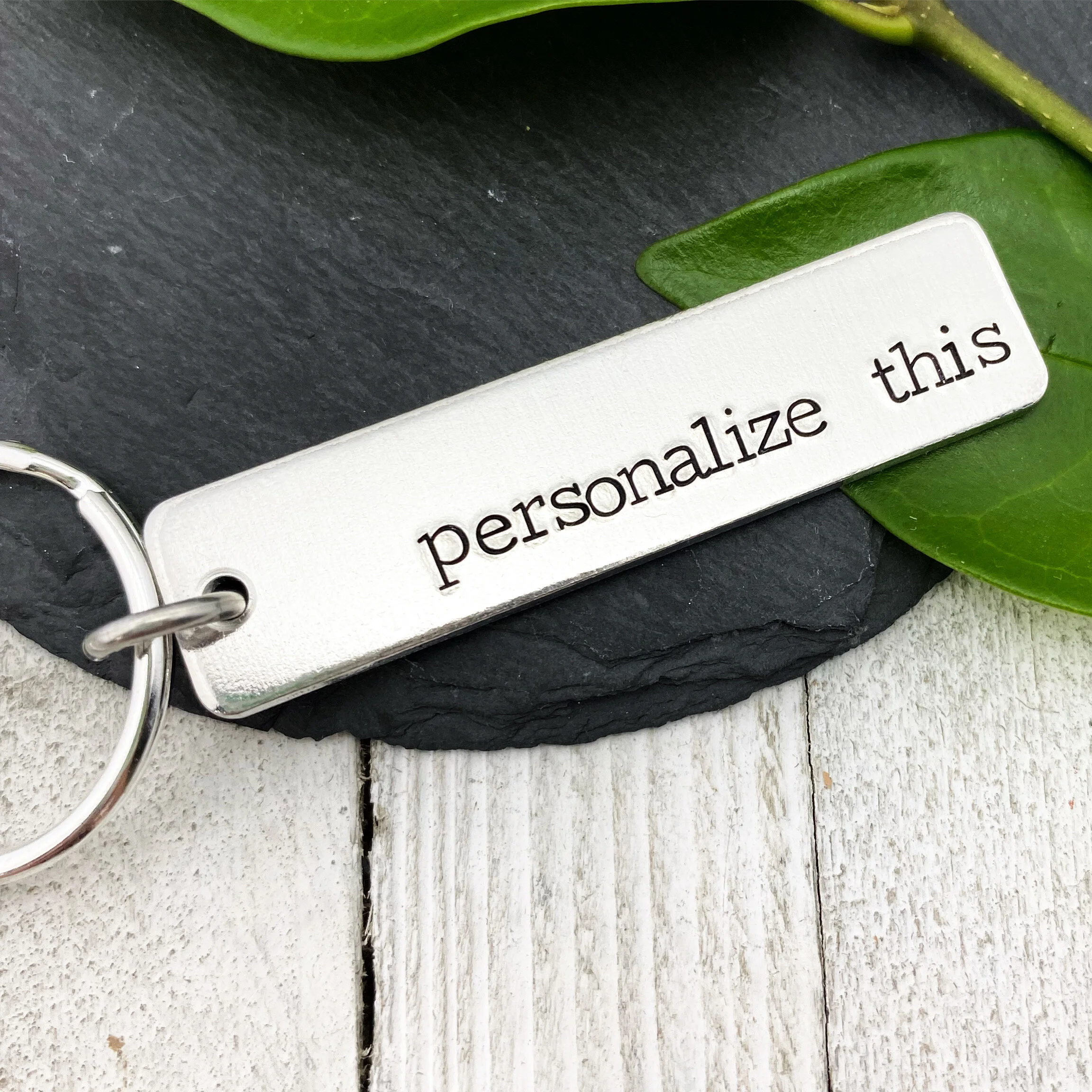 Personalized key chains by Eight9 Designs