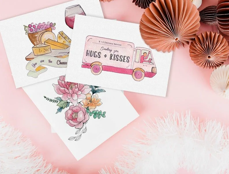 paint your own DIY Valentine's Day cards watercolor