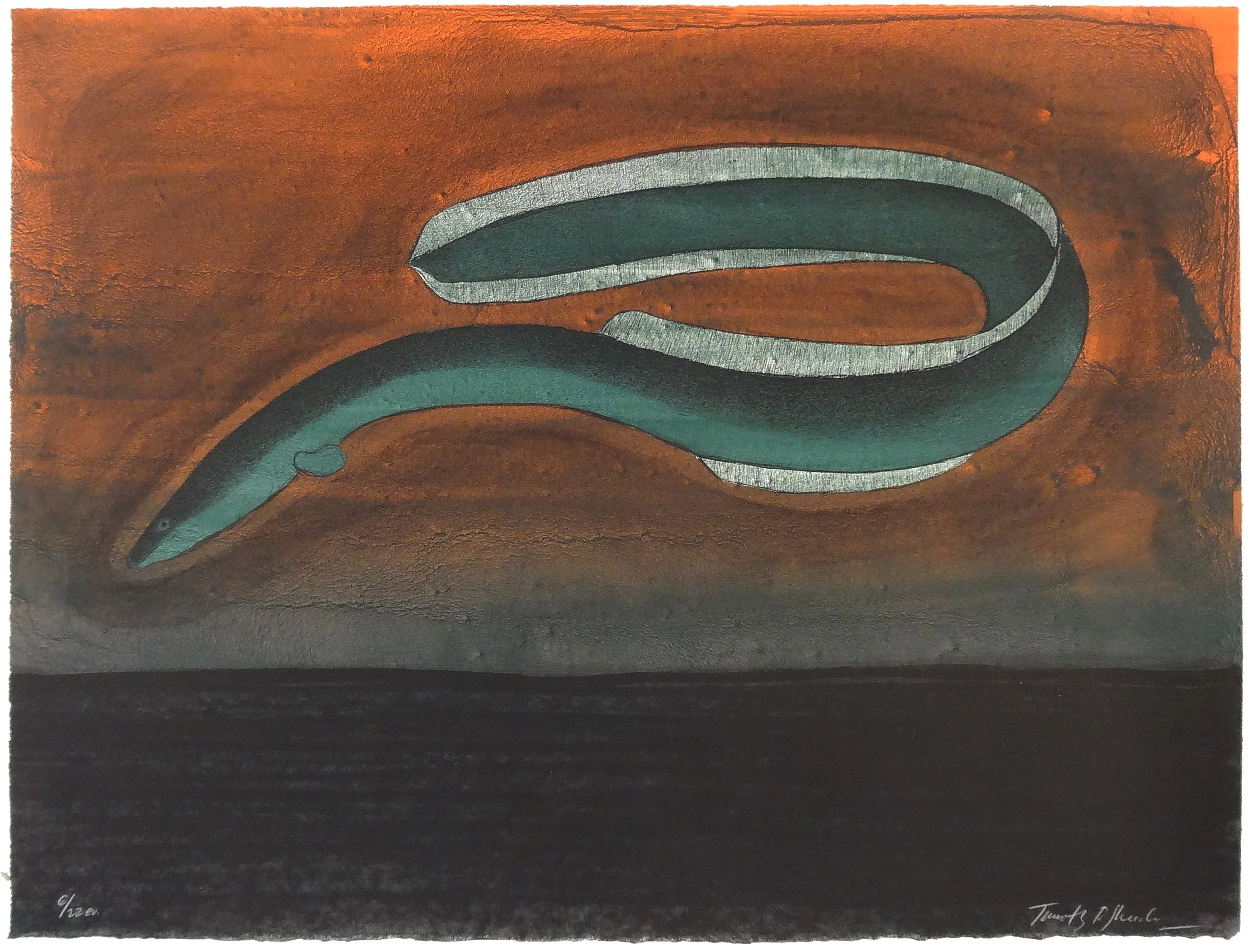 6.T.Sheesley, %22Sargasso Eel%22 6-22e.v.,lithograph,2024, 18%22x24%22.jpg
