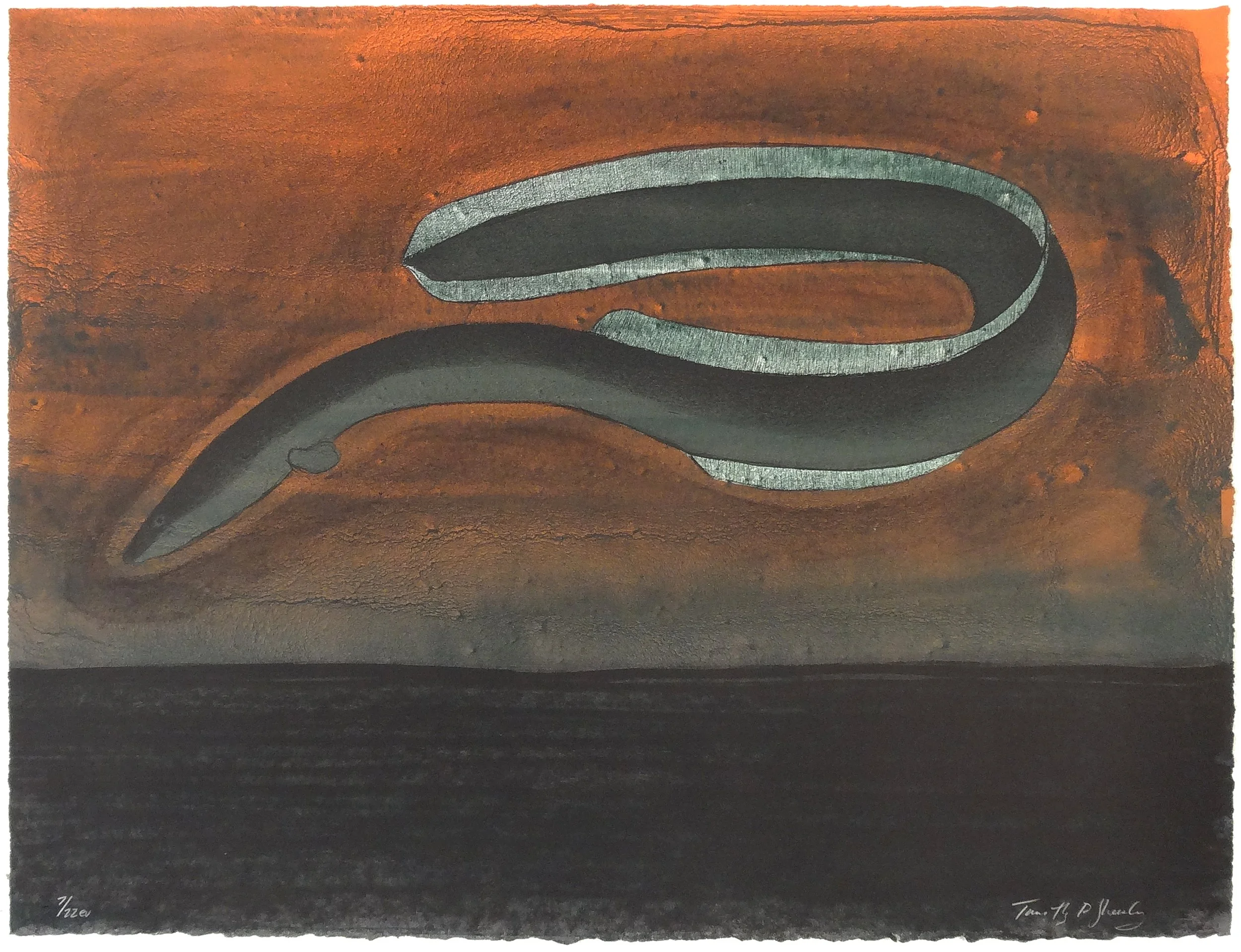 7.T.Sheesley, %22Sargasso Eel%22 7:22e.v.,lithograph,2024, 18%22x24%22.jpg