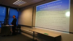 Zhenghong Chen talking about meteorology in China