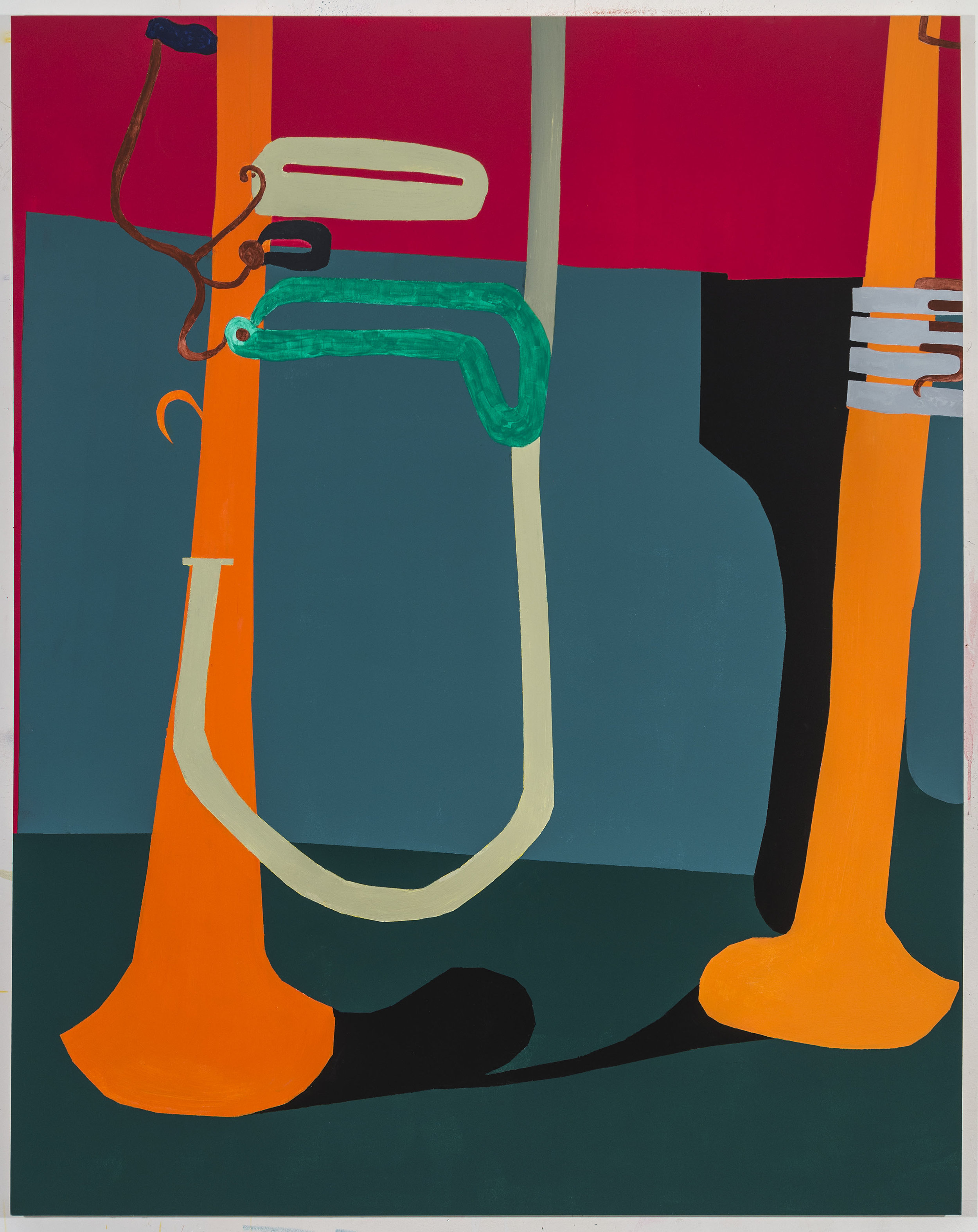 Duet, 60x48 Inches, Latex on Wood Panel, 2017