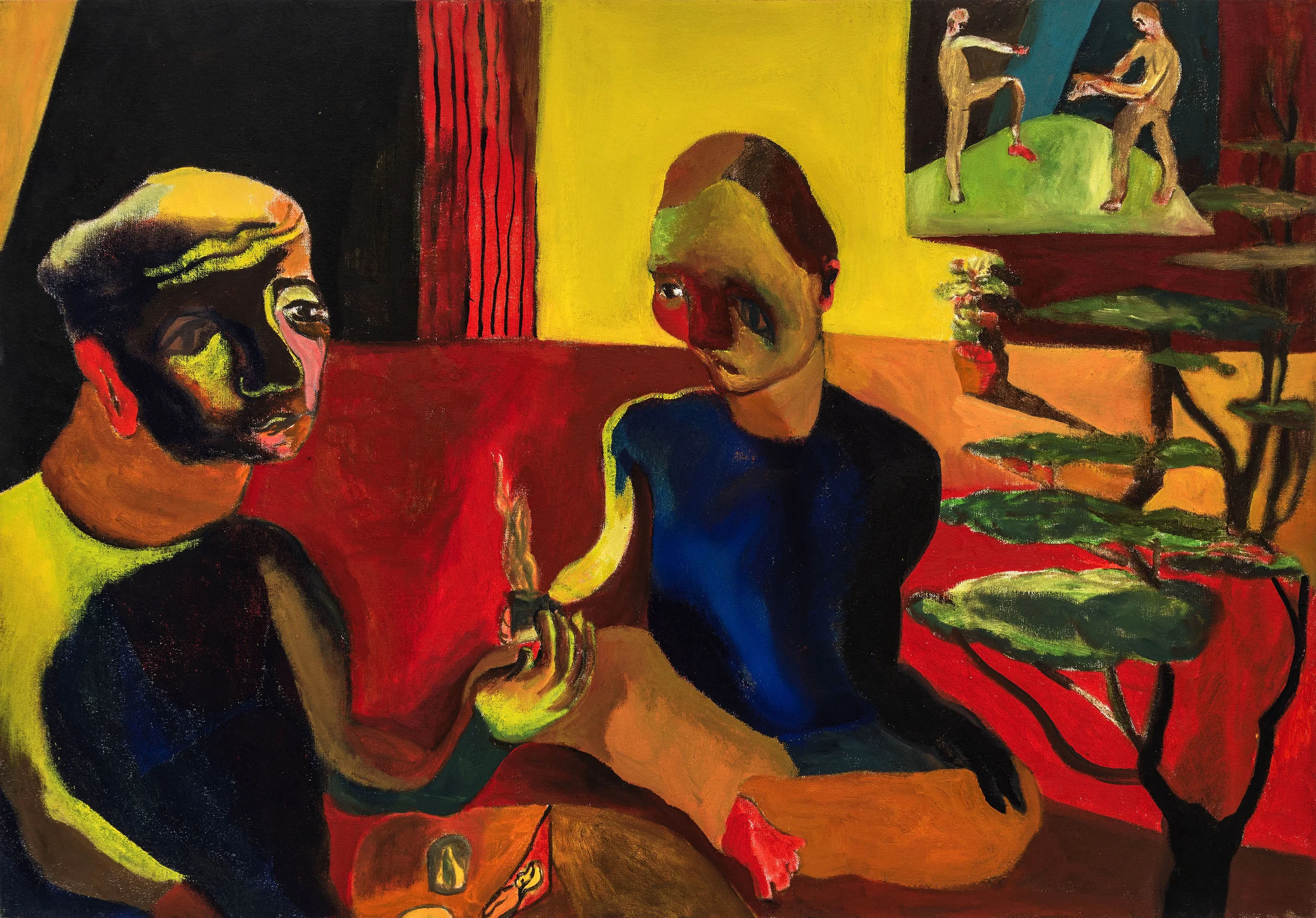 Consoling Memory, 2014-16, Oil on Canvas, 28x40 Inches