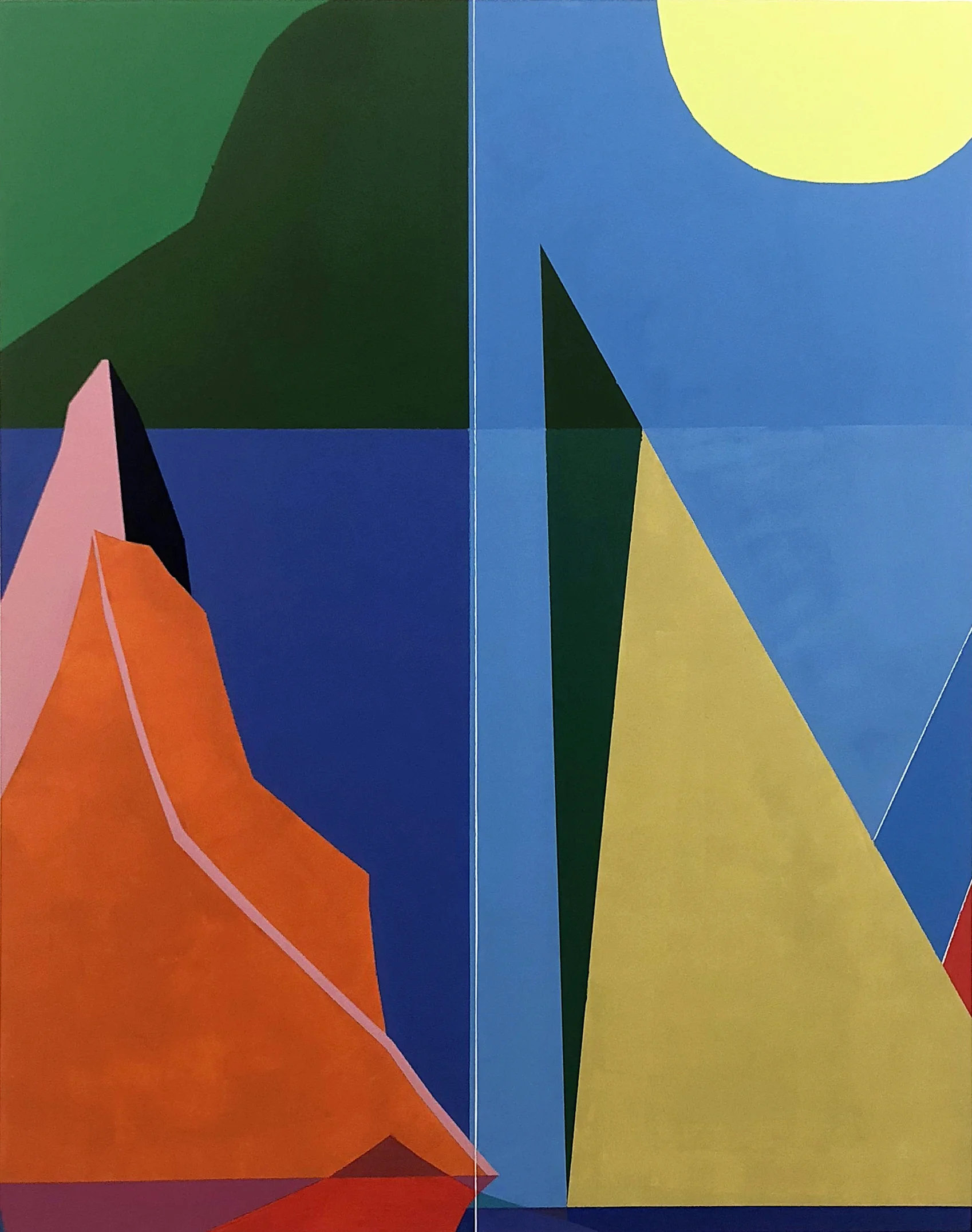 Mountain Unfolding , 2019 Latex on wood, 60x48 Inches