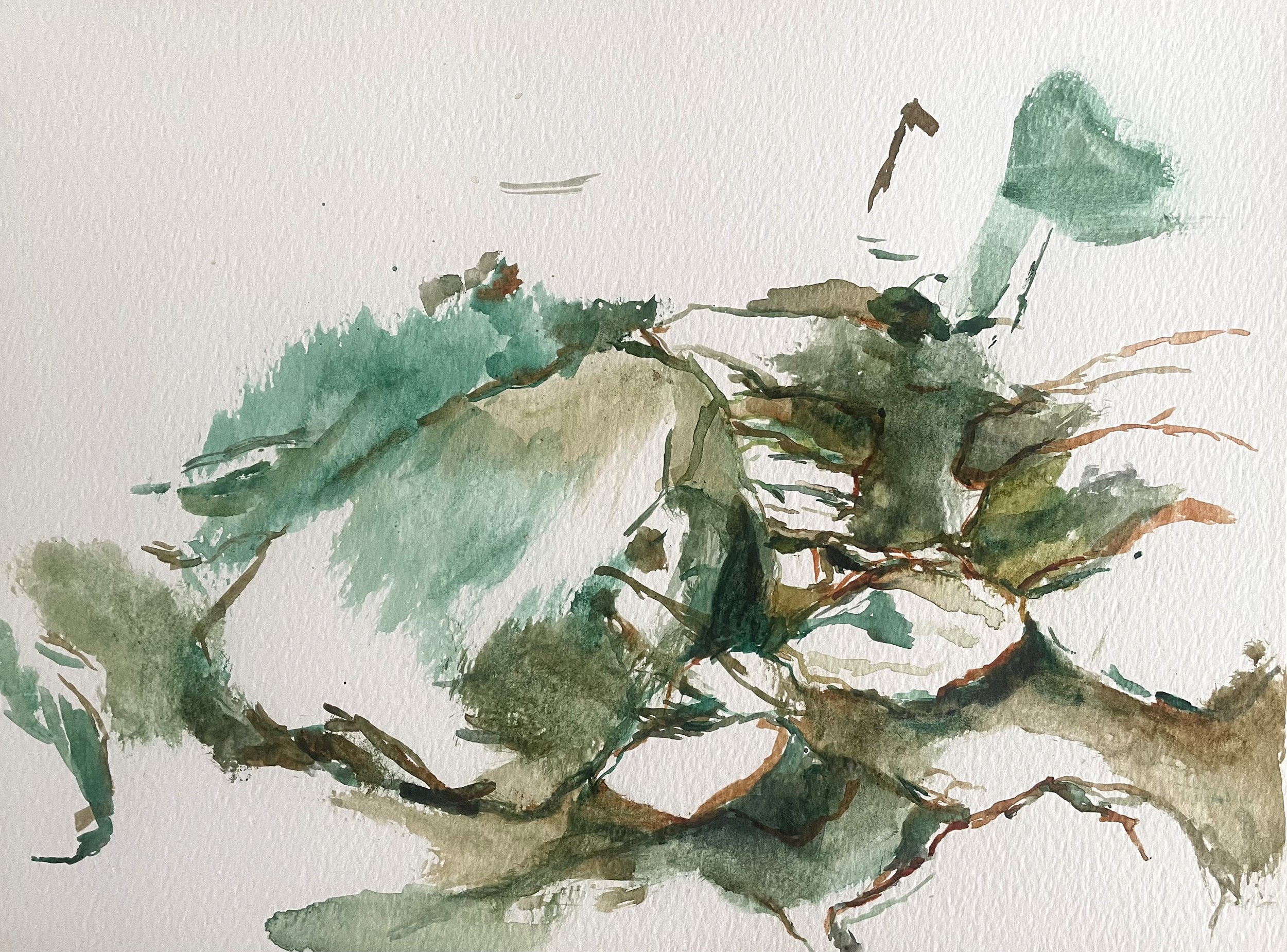 Weight , Watercolor, 8x10 Inches, 2023