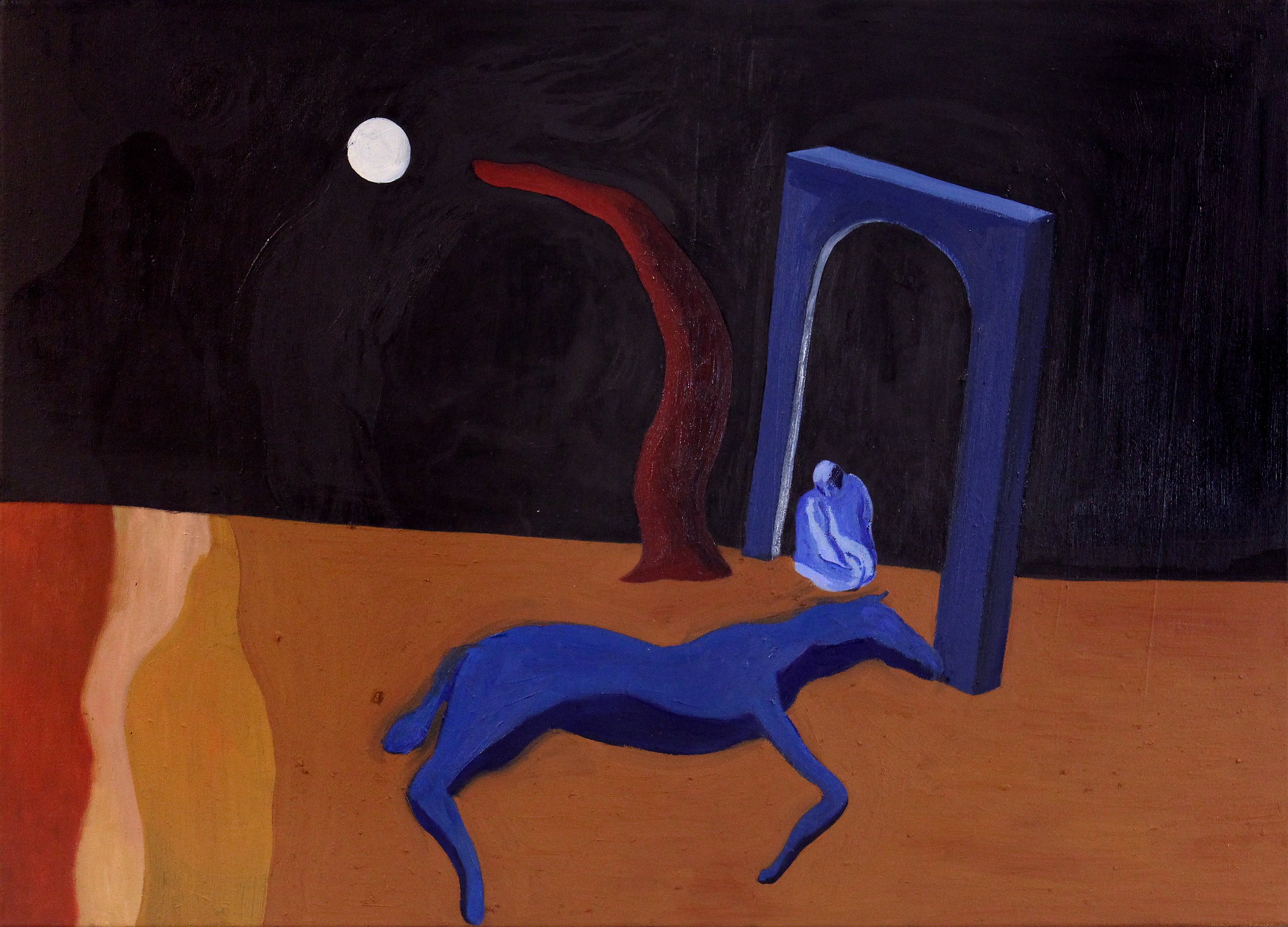 The Darkest Hour , Oil on canvas, 20x28 inches, 2024