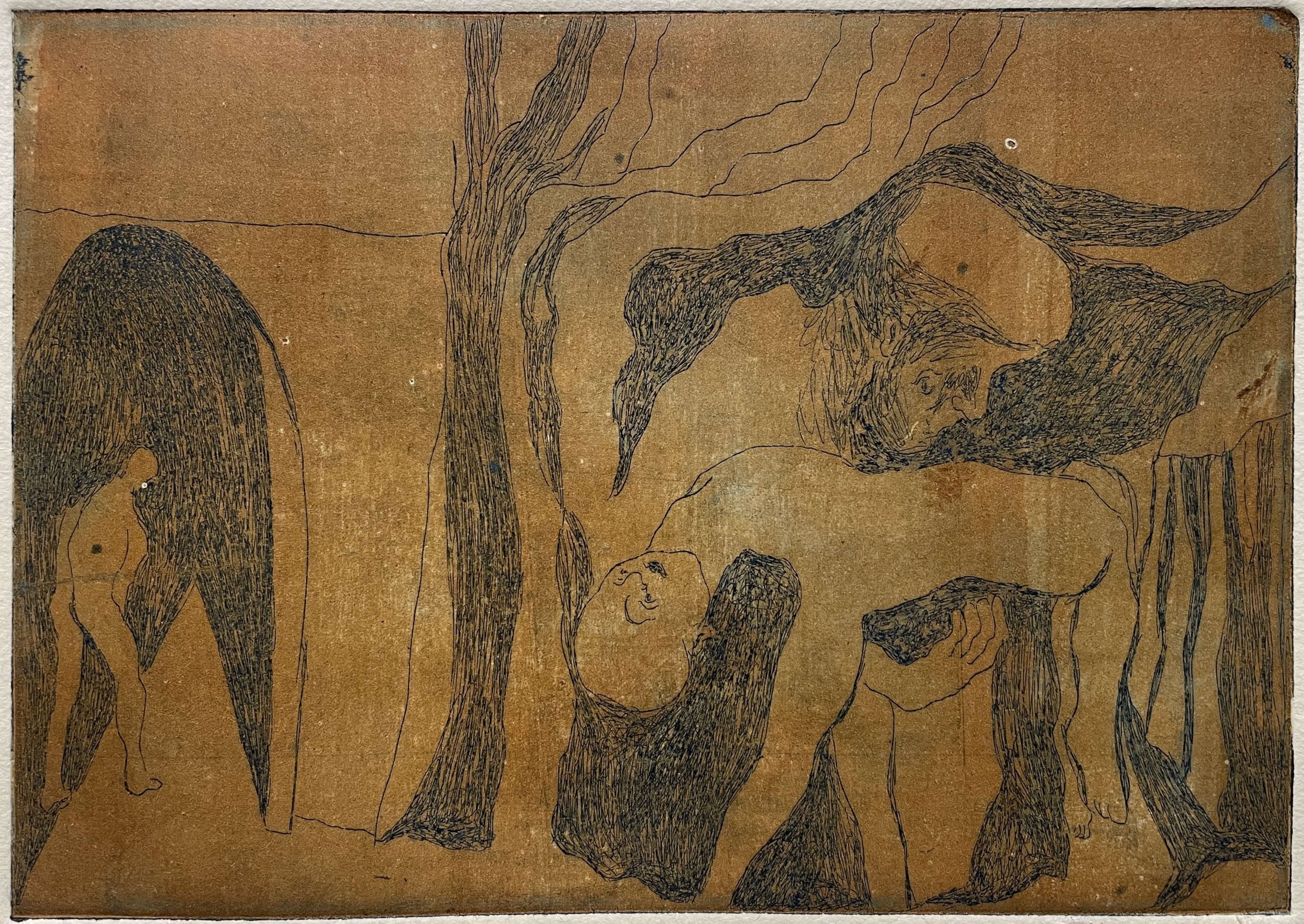 Carrying, Etching on Paper (A.P.), 5x7x8 Inches, 2024.jpg