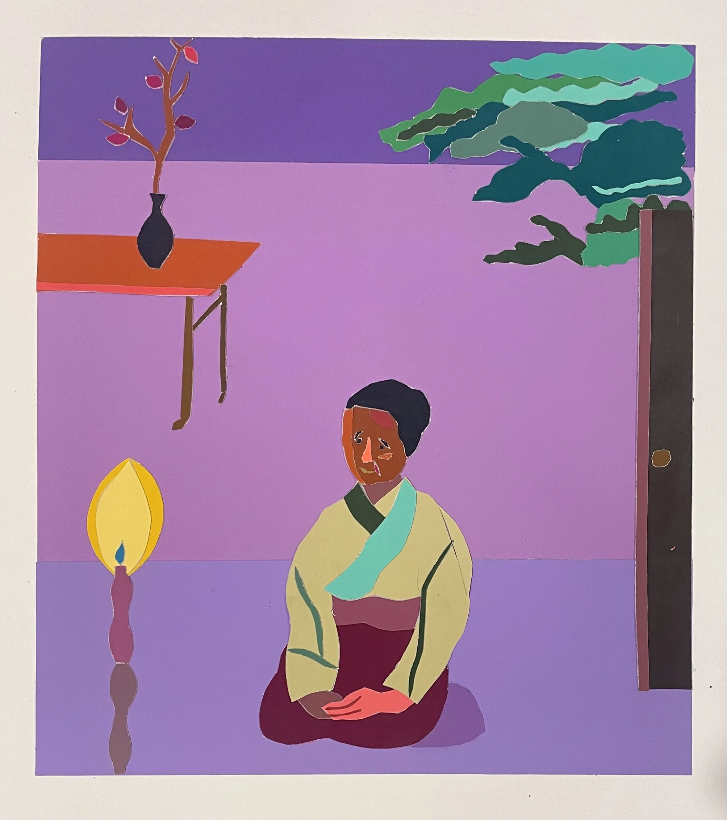    Internal Patience,   2025  Paper collage, 10 x 9 inch  $2000 