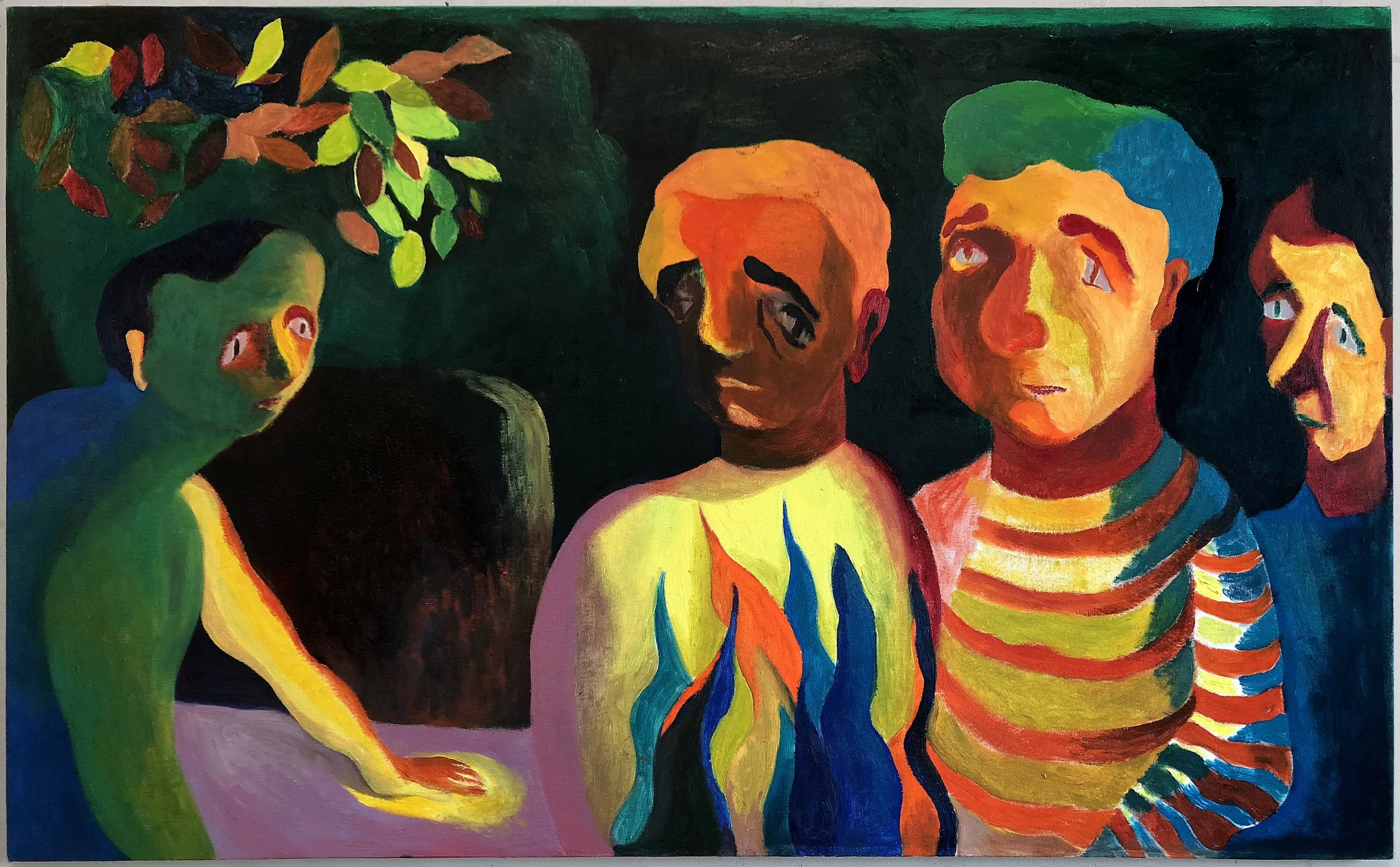    Telling a Tale   ,  2016-17  Oil on canvas, 50 x 31 inch  $15,000 