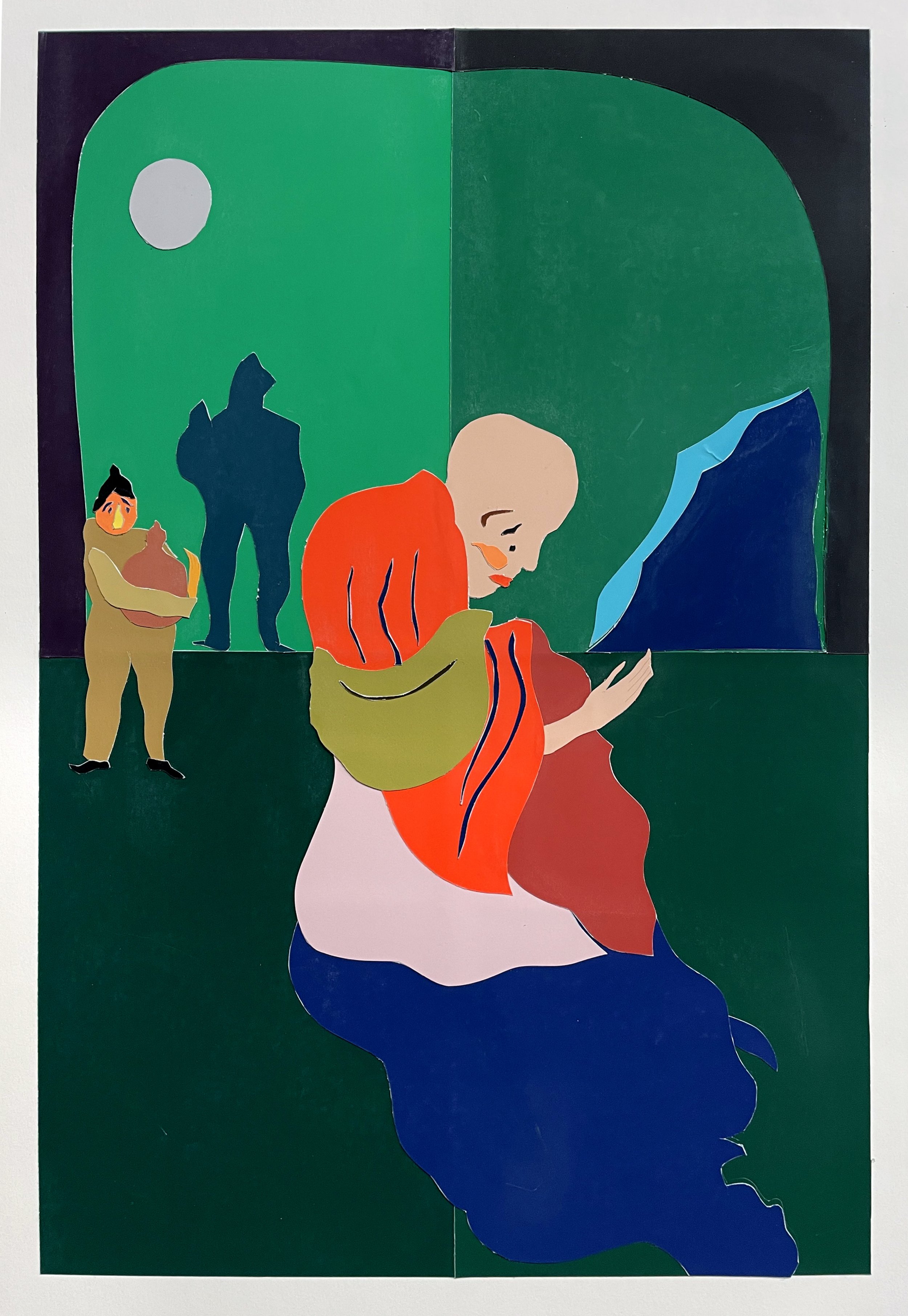   Master  Paper Collage 17.5x11.5 inches, 2021 