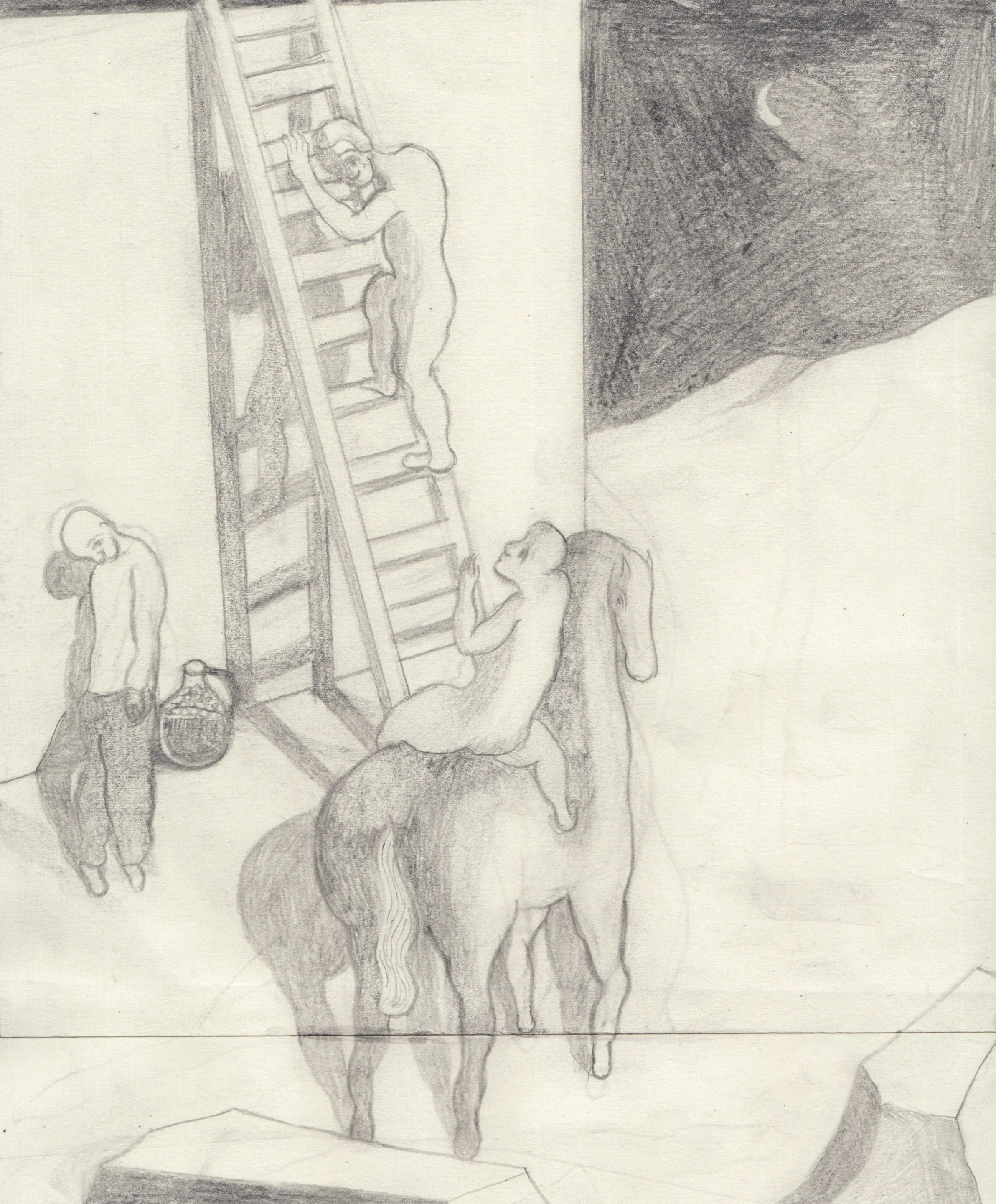 A lesson on integrity, Pencil on paper, 9.5x8, inches, 2025.jpeg
