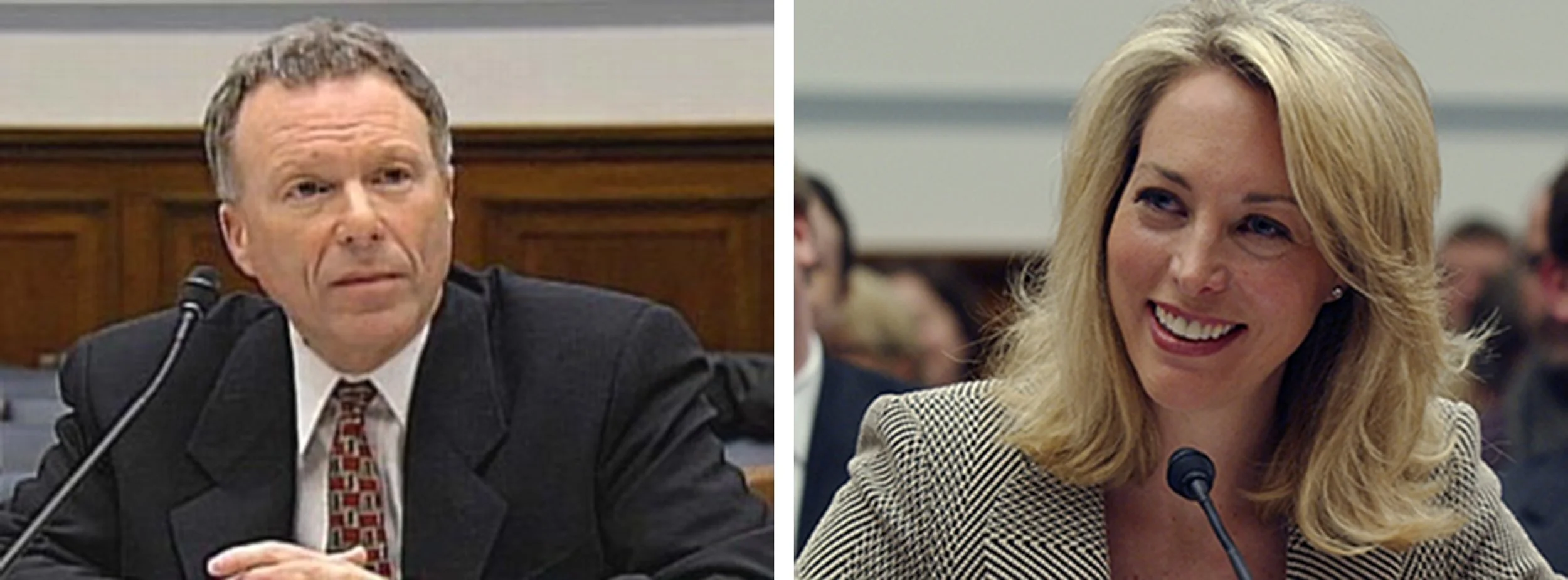Lewis “Scooter” Libby, Vice President Dick Cheney’s assistant, took the hit for the Bush Administration’s outing of undercover CIA agent Valerie Plame (right), apparently an act of vengeance for her diplomat husband’s failure to find yellow-cake uranium in Africa that would justify the war against Saddam Hussein in Iraq