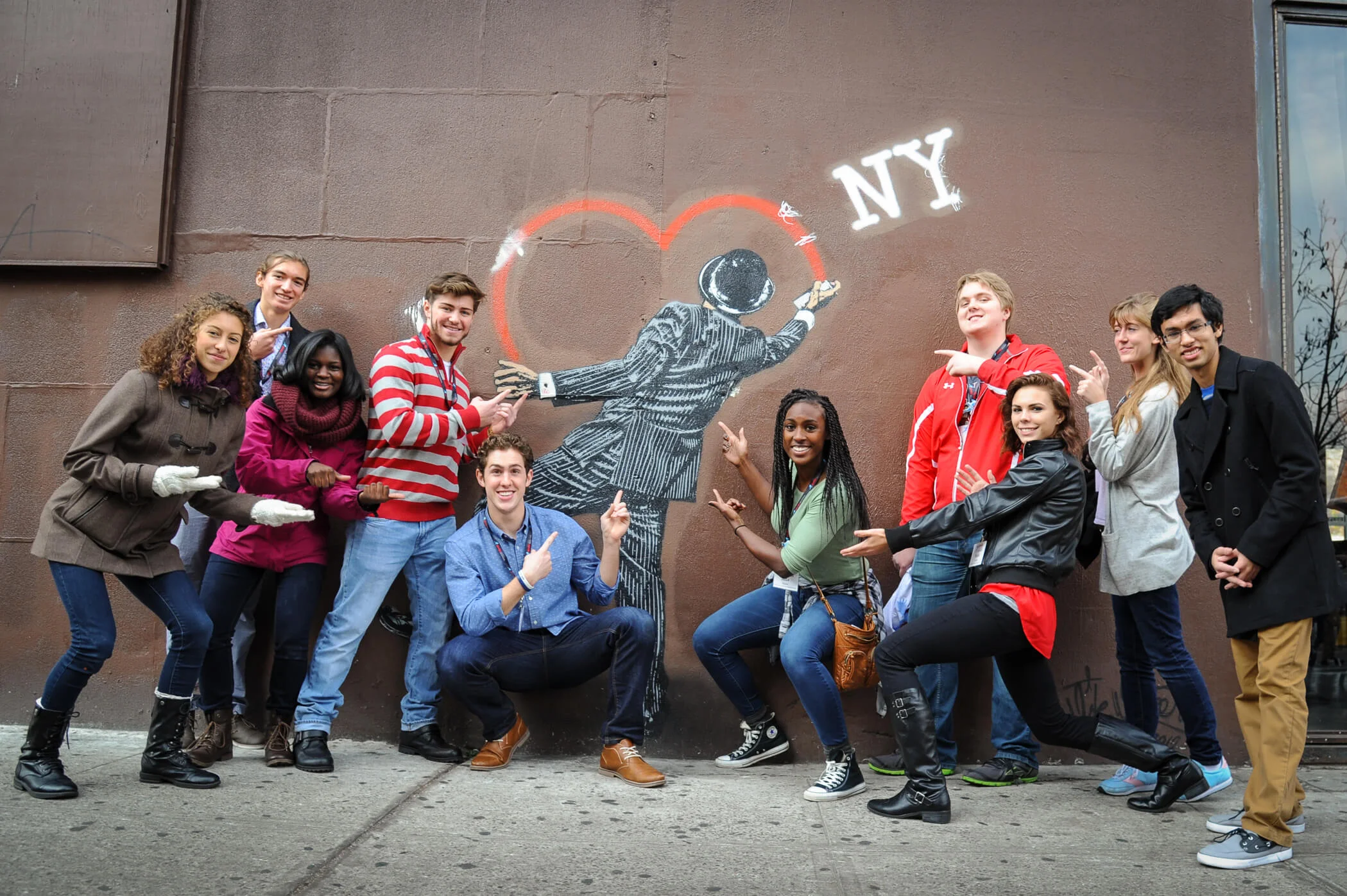 2015 WENDY'S HEISMAN NATIONAL FINALISTS ON A GRAFATTI TOUR DURING HEISMAN WEEKEND IN NYC
