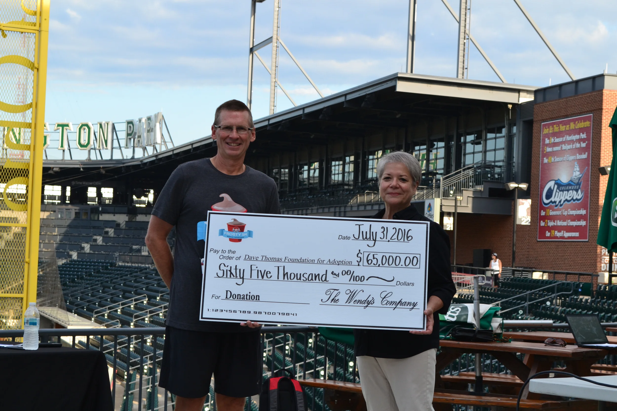 WENDY'S PRESIDENT & CEO TODD PENEGOR WITH DAVE THOMAS FOUNDATION FOR ADOPTION PRESIDENT & CEO RITA SORONEN