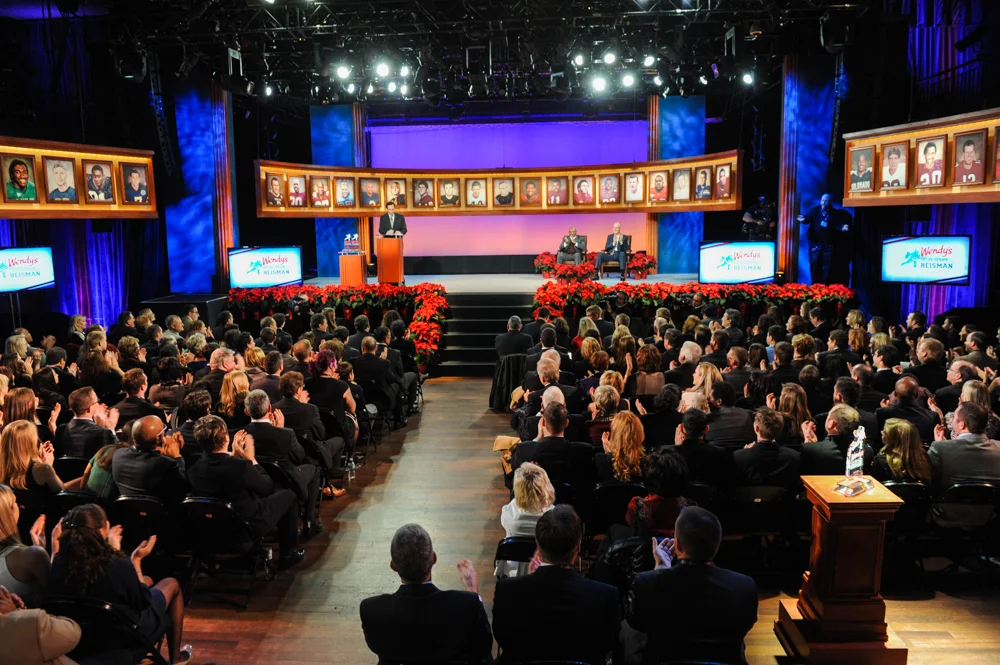 A SCENE FROM THE WENDY'S HIGH SCHOOL HEISMAN AWARD CEREMONY...SAME STAGE AS THE COLLEGE HEISMAN