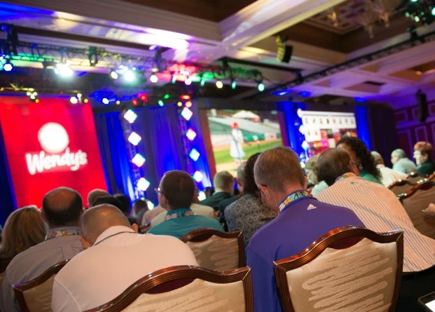 A photo from a general session presentation at the 2016 Wendy’s Family Reunion.