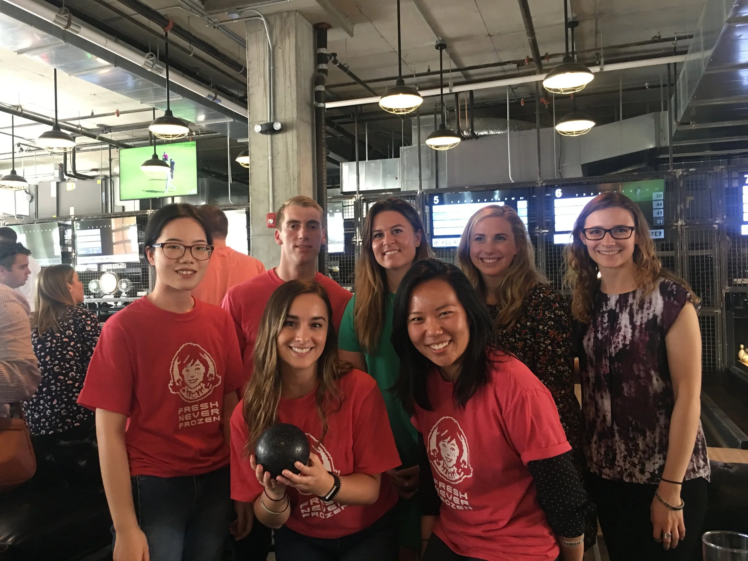 But it wasn’t all work! The Wendy’s Intern Class of 2019 found time to have hangout together outside of work and have a little fun at the bowling alley.