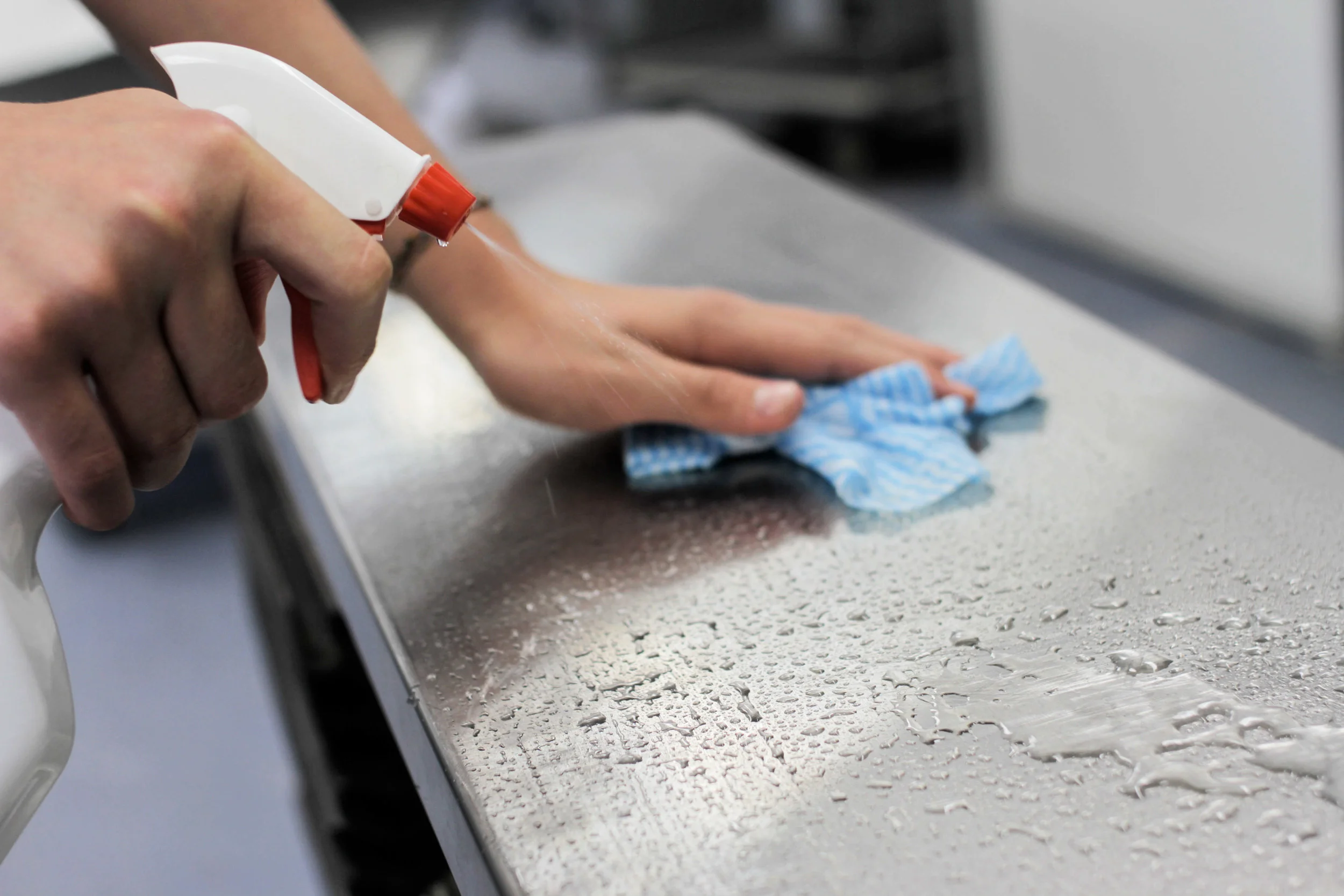 Sanitising Surface with eWater