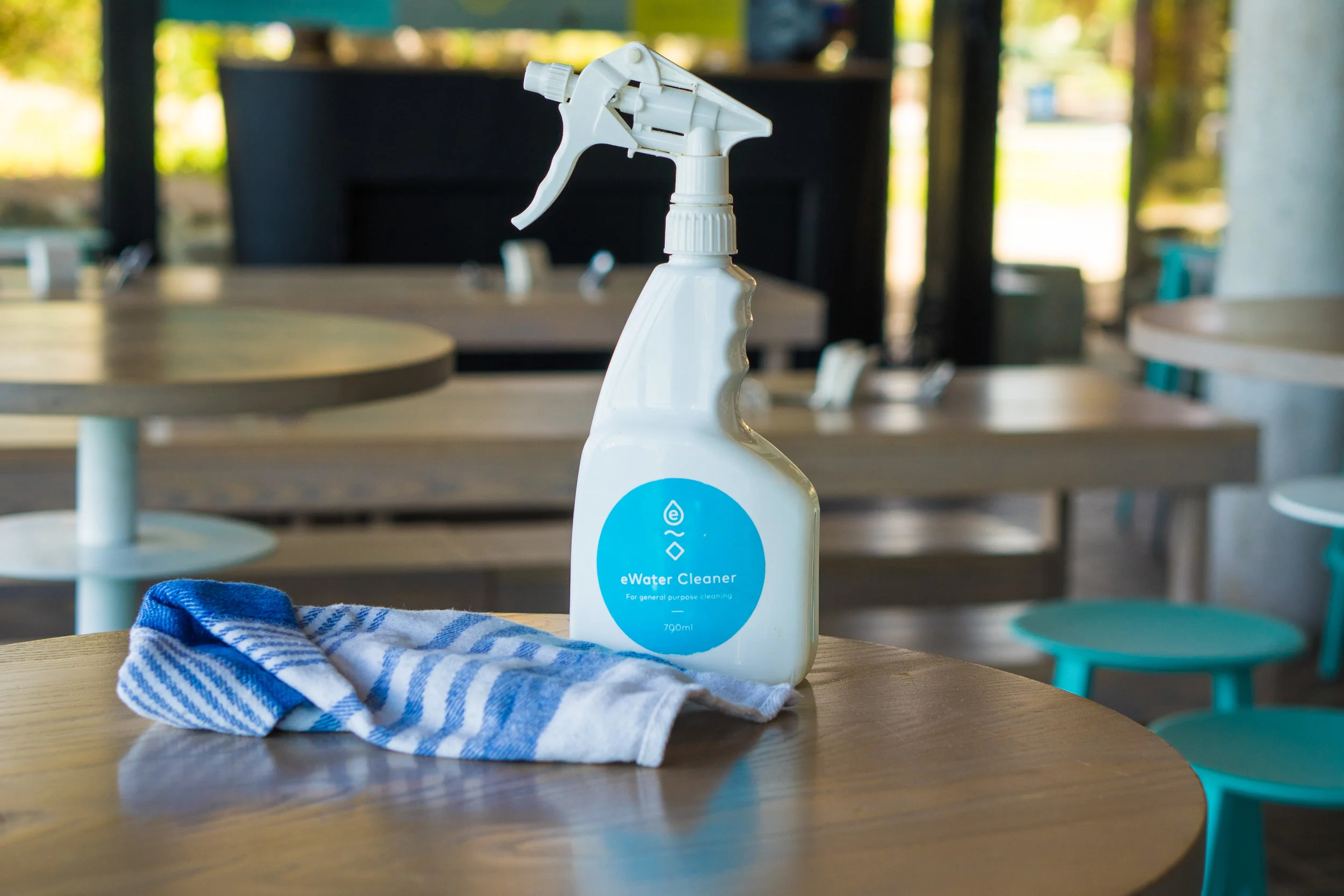 Reducing Plastic with eWater | Working with the eWater onsite production system allows businesses to reduce their dependence on a wide range of plastic waste including chemical packaging from cleaning products that can’t be easily recycled.
