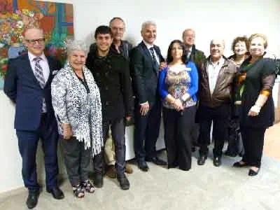 From left to right: Martin Sammut, Iole Marino, Raffaele Zanella, Paul Lostia, Don Smarelli, Gemma Leombruni, Battista Saiu, Giovanni Chighine, Aurora Chighine, Giovanna Ruiu.