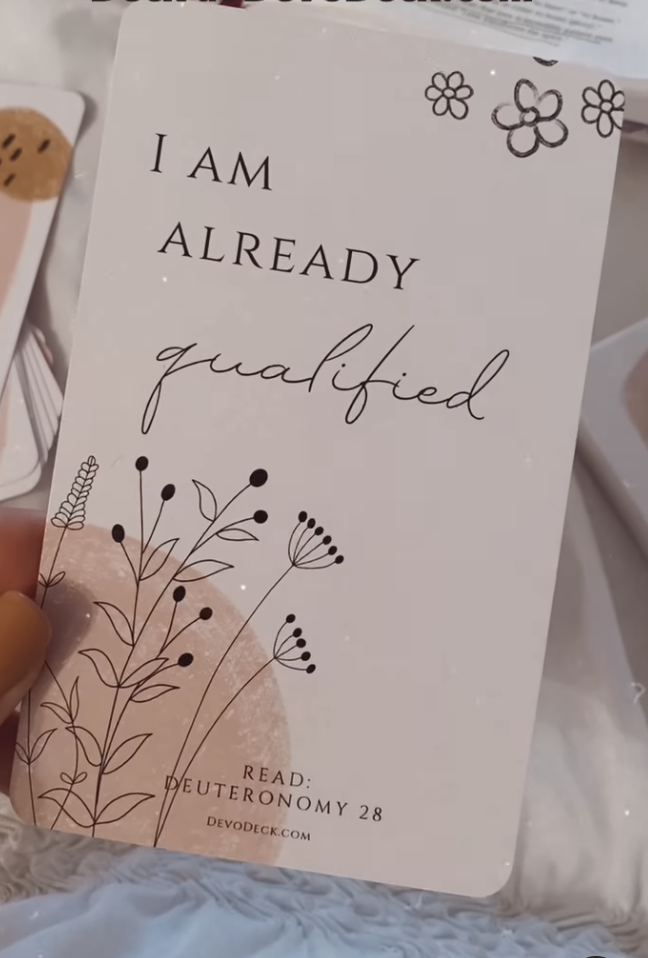 You're already qualified...