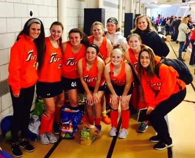 Back Row: Coach Bridget, Maddie, Ally S., Aly C., Megan, Marissa Front Row: Haley, Bridget, Carolyn, Coach Michelle