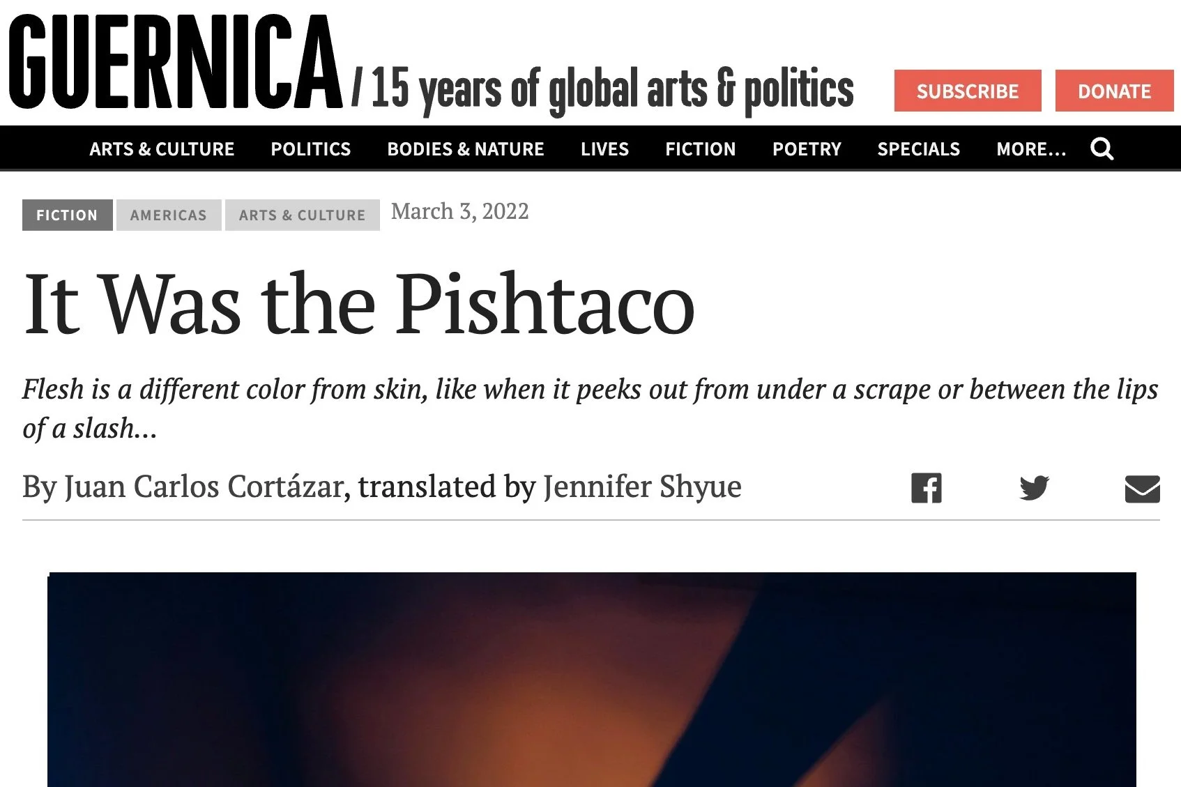 “It Was the Pishtaco” by Juan Carlos Cortázar