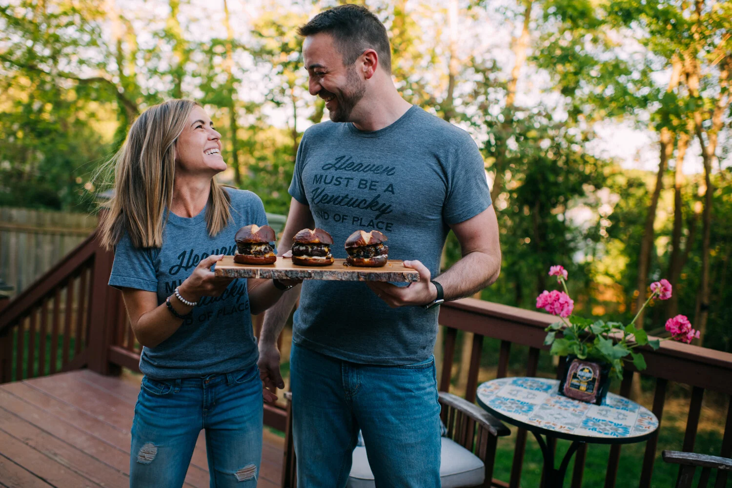 Liven Up Your Next Cookout: Peach Bourbon Jalapeno Jelly Burger with White Cheddar + Caramelized Onions