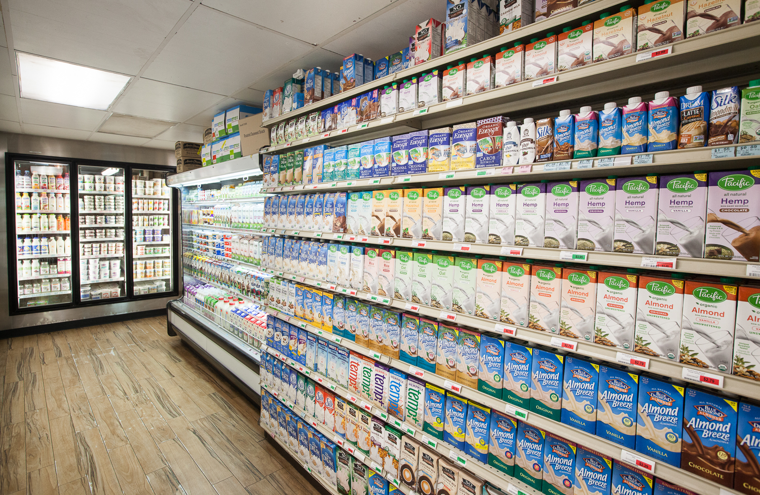 Dairy Section of Mana Foods Grocery Department