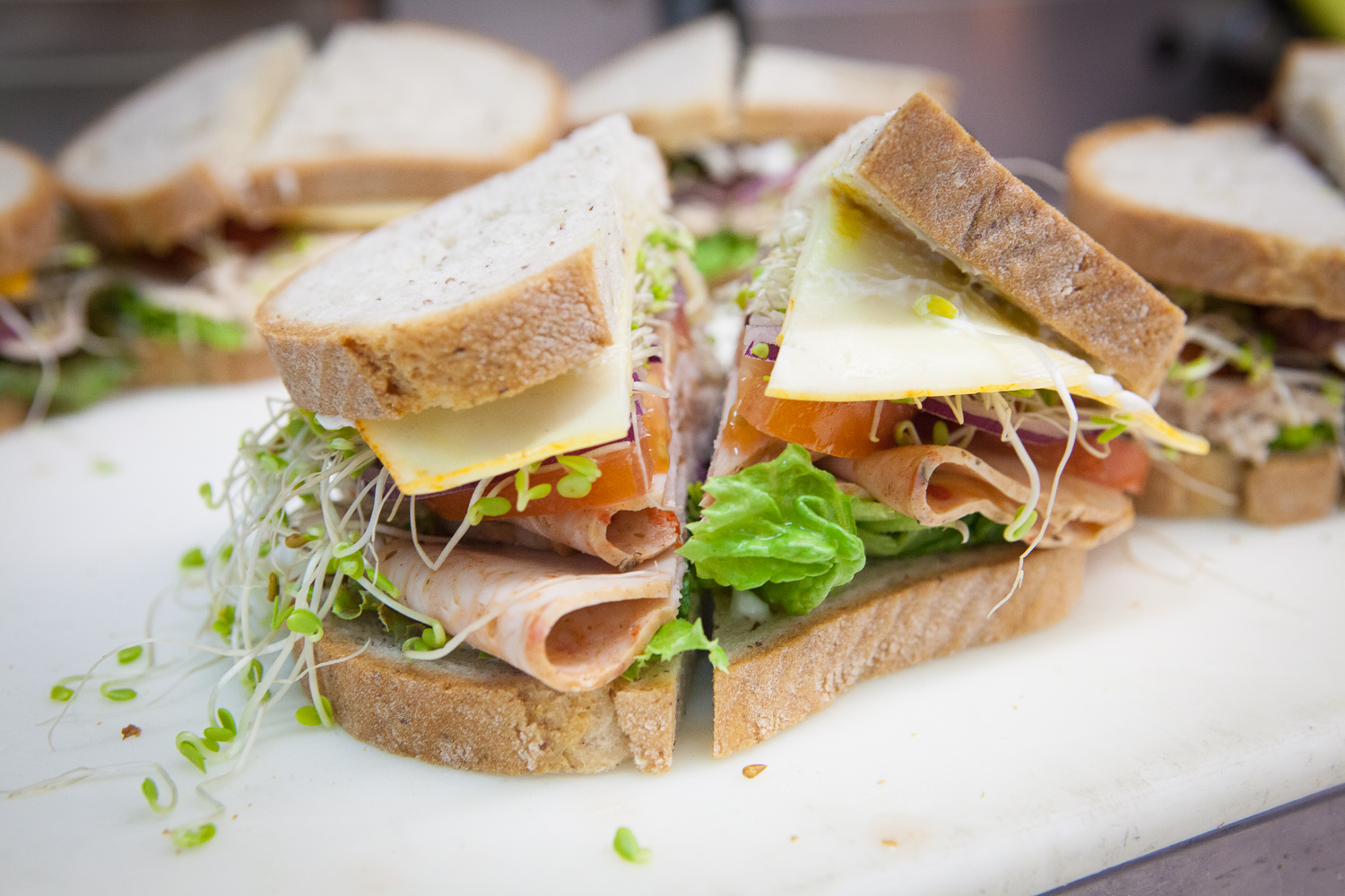 Fresh Organic Sandwich Prepared by Mana Foods Deli