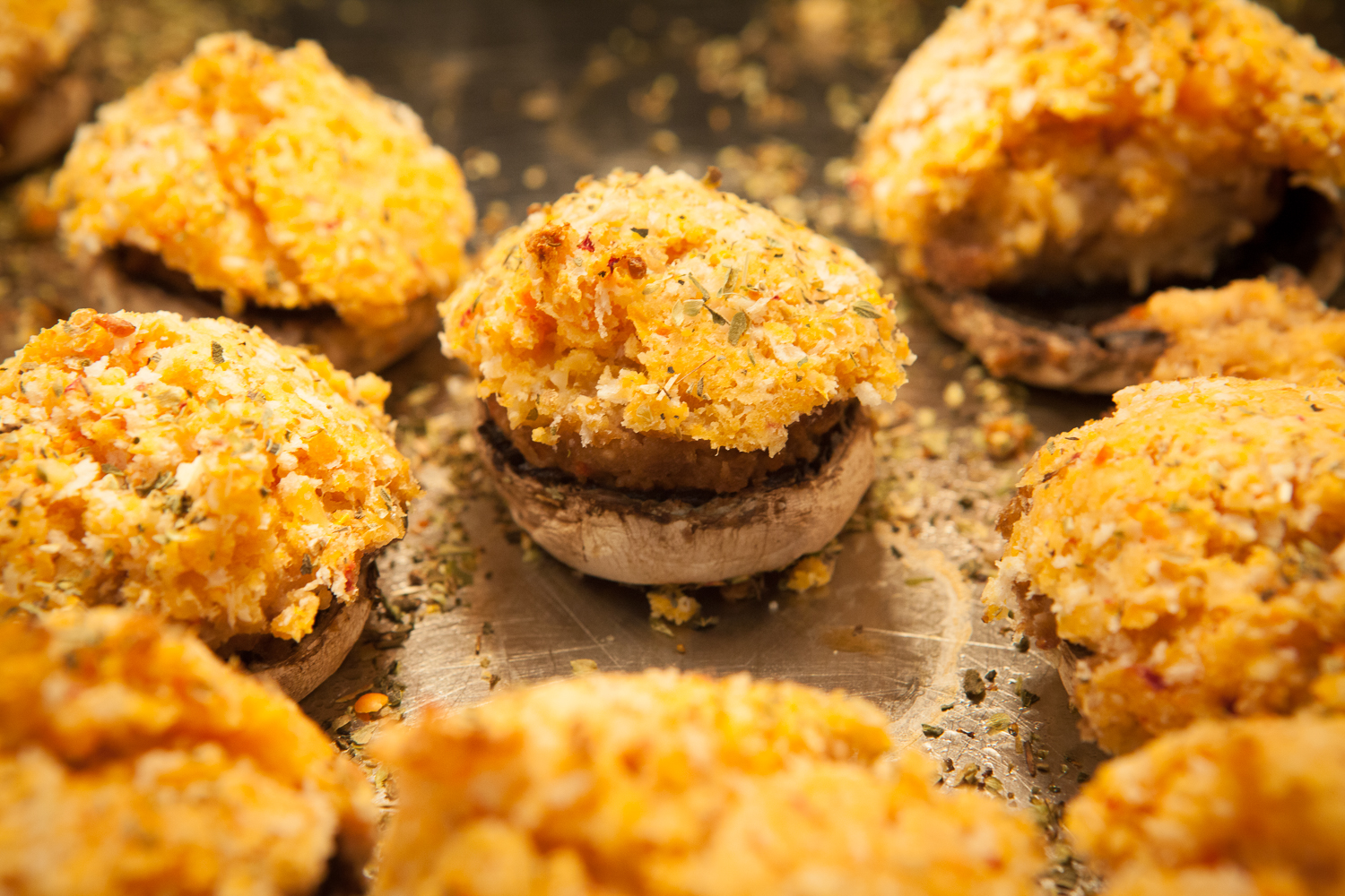 stuffed mushrooms from mana foods deli