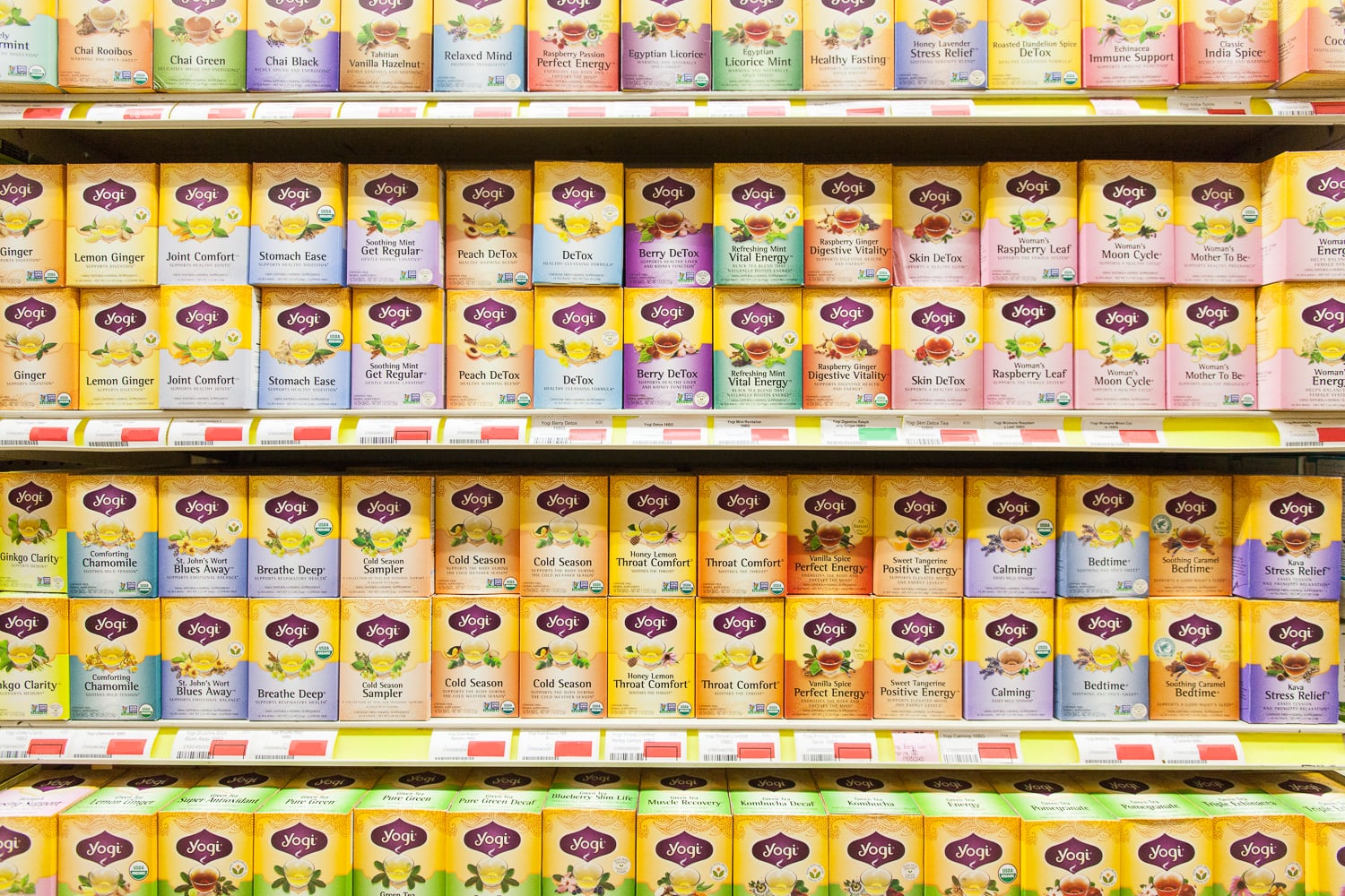 Tea Section of Mana Foods Grocery Department 
