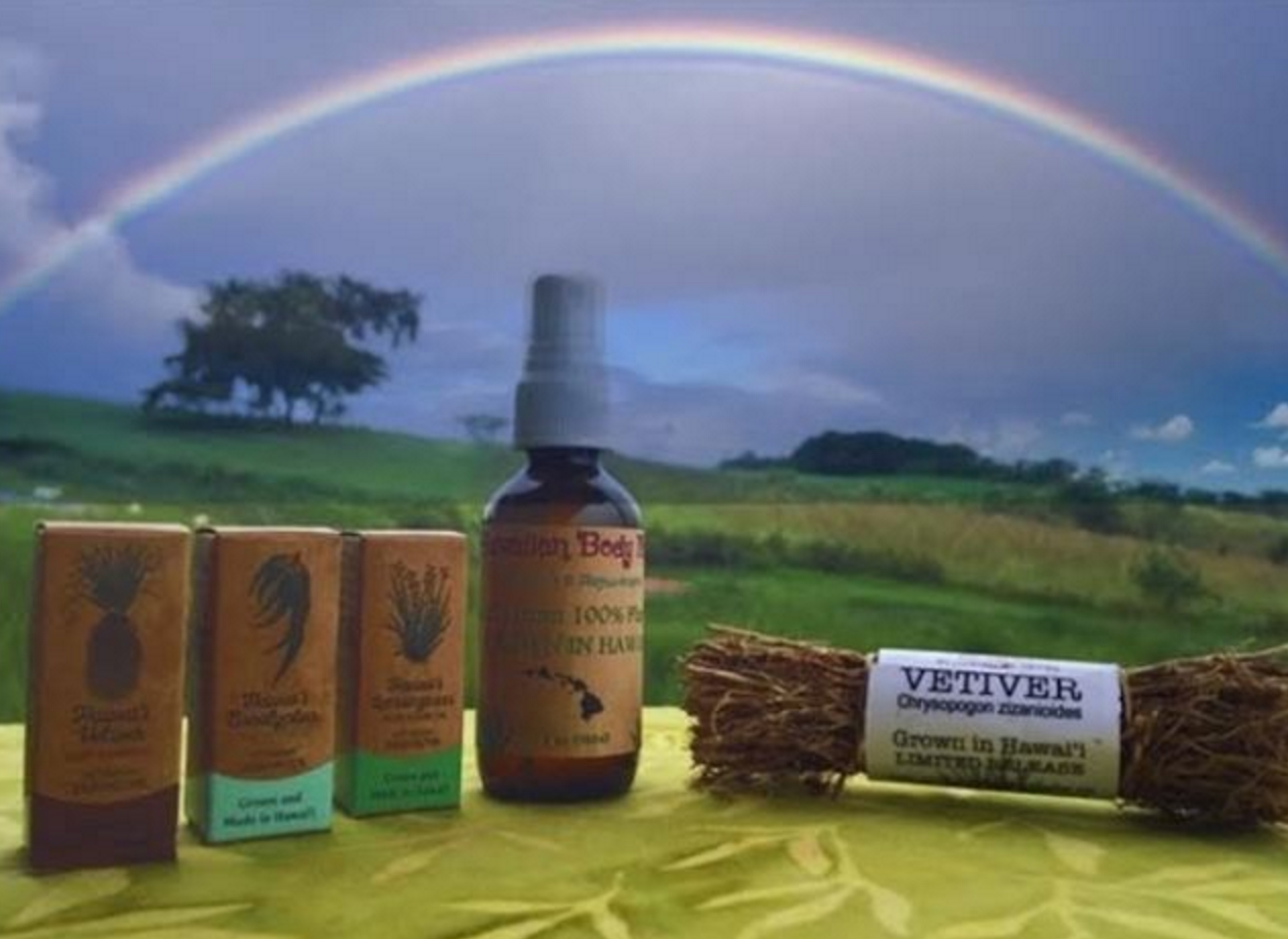 Aromatic Delights - Organic Essential Oils, Hawaiian Vetiver Hydration Mist (Hydrosol) & Vetiver Root Bundle