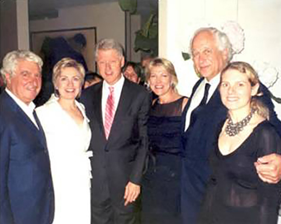 Bill Clinton and Hillary Rodham Clinton at Santini Belgravia London
