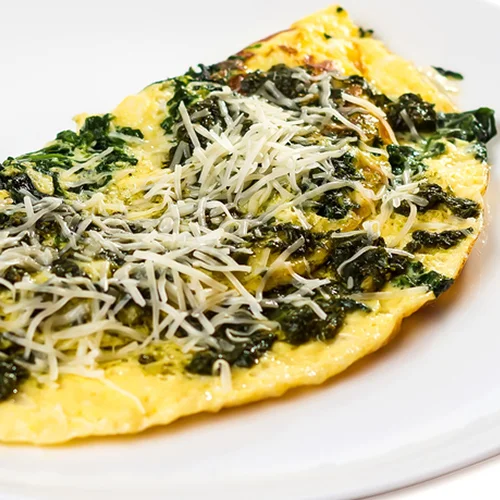 Umami Scrambled Eggs with Spinach and Parmesan