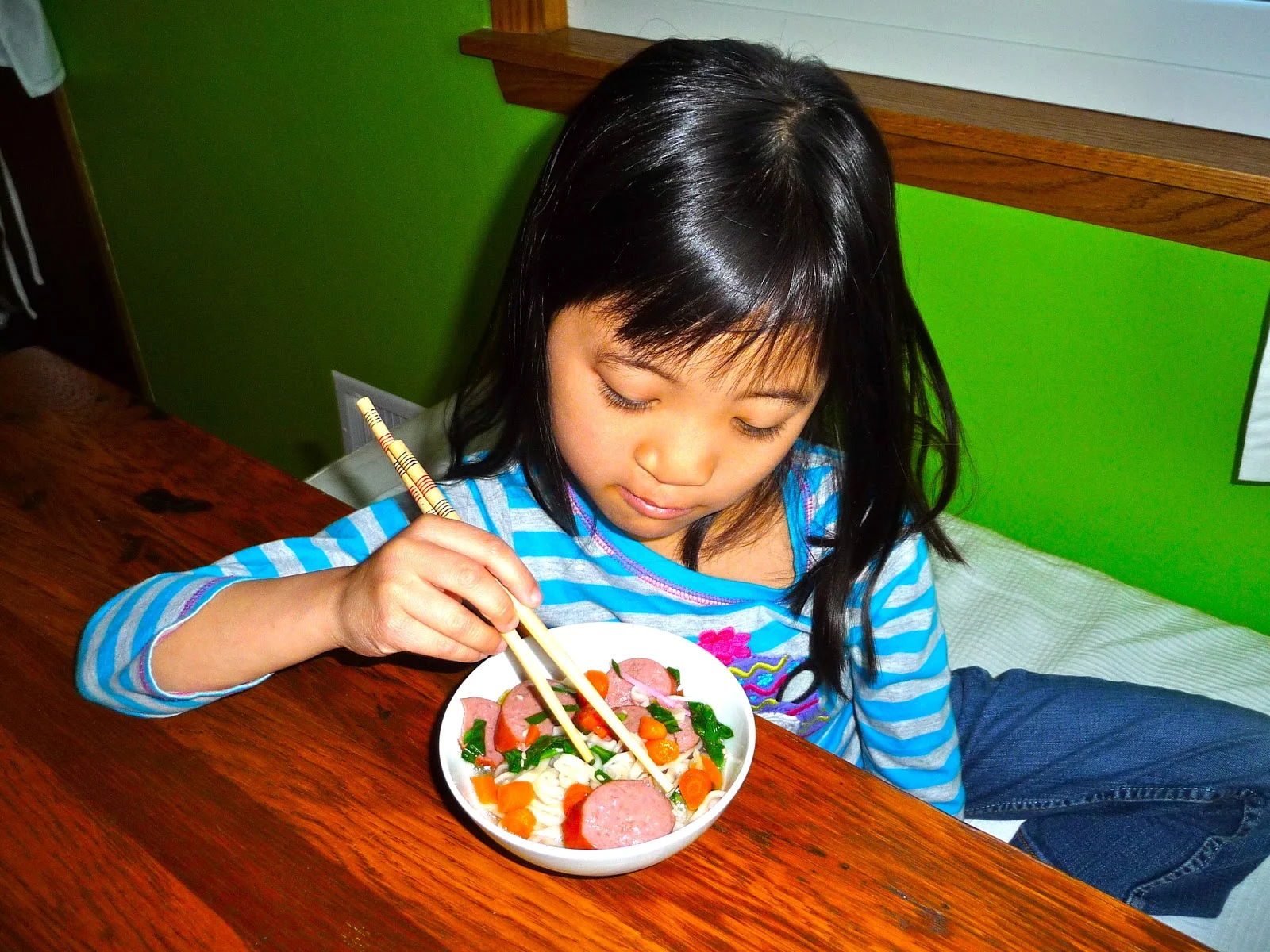 The judgment - would my daughter eat it? Enthusiastically, slurping the bowl clean and asking for seconds!