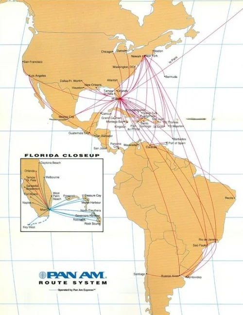 Pan Am's final route map.