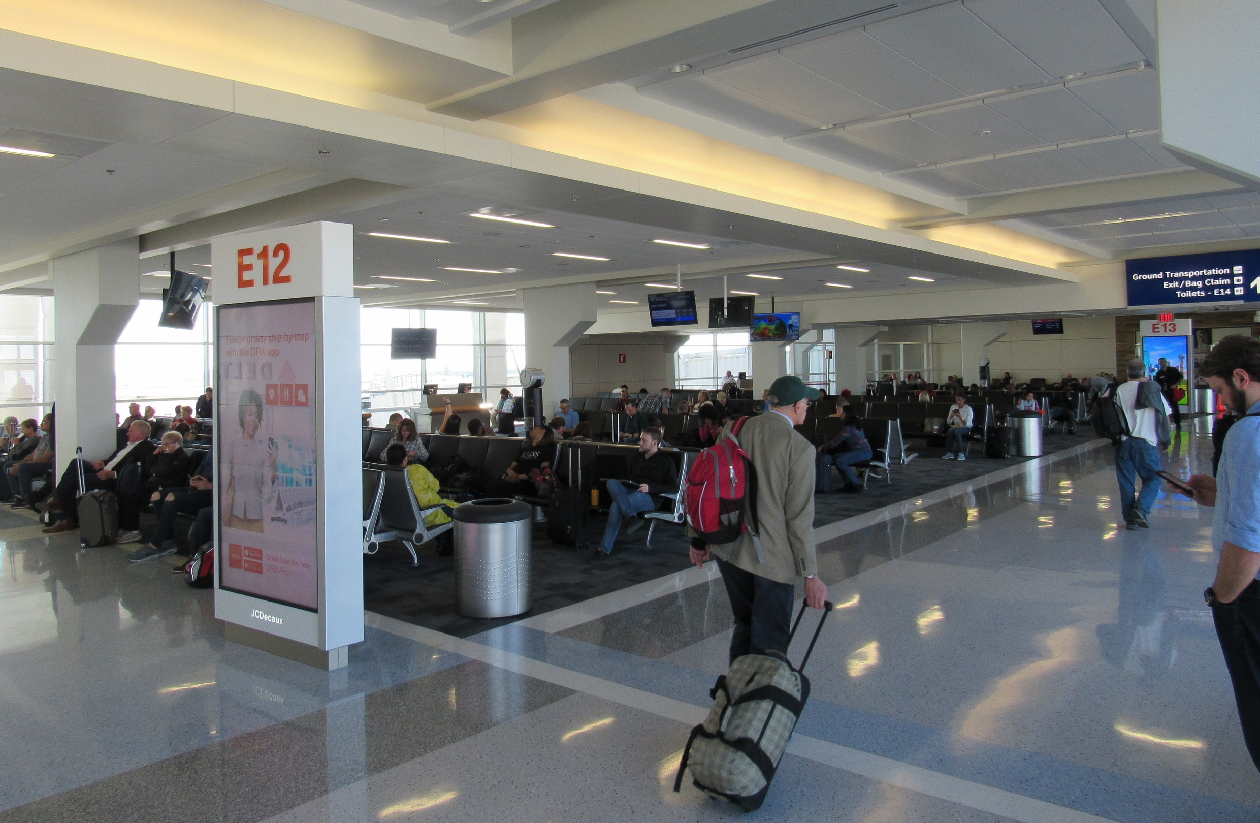 Terminal E is undergoing renovation in 2017, and this is an example of a completed gate - a real upgrade compared to the Terminal C gates...
